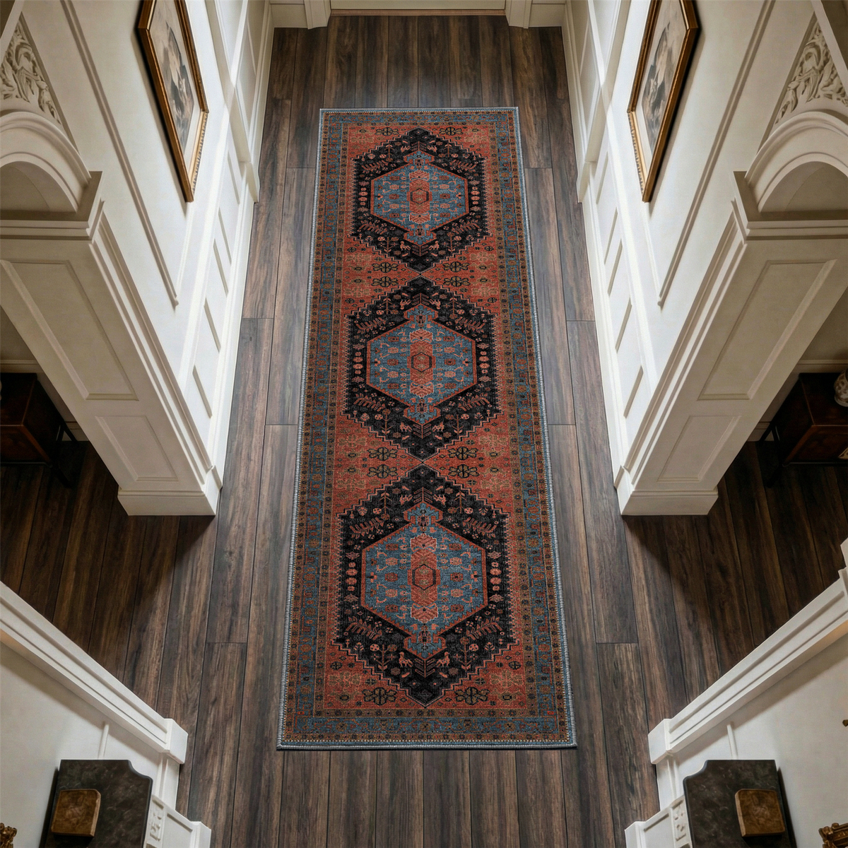 Lunora - Traditional Washable Runner Hallway Rug - 80x300cm – view 8