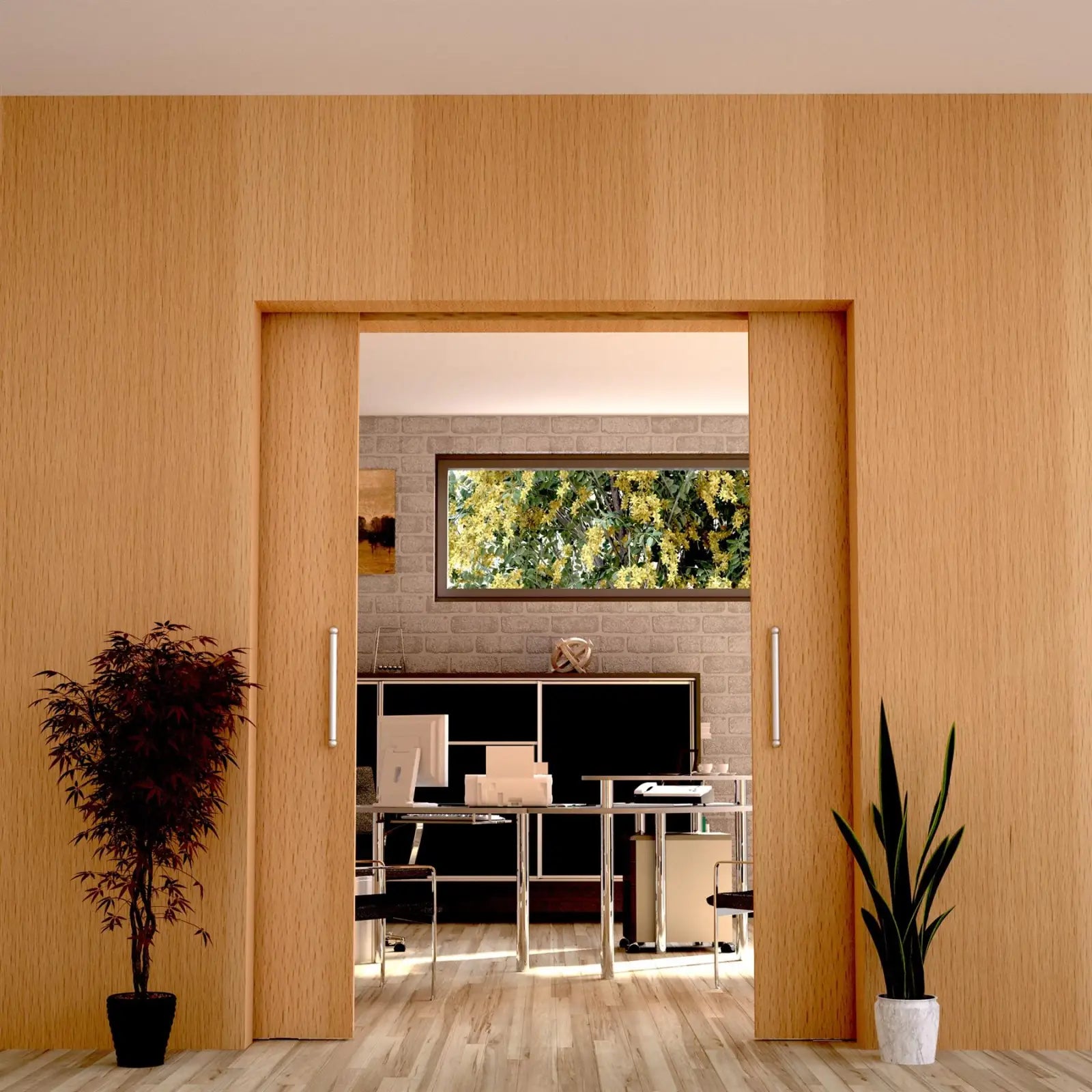 DS-Slide Double Synchro Sliding Door Kit - 3600mm Track - One Way Soft Close - Decor And Decor