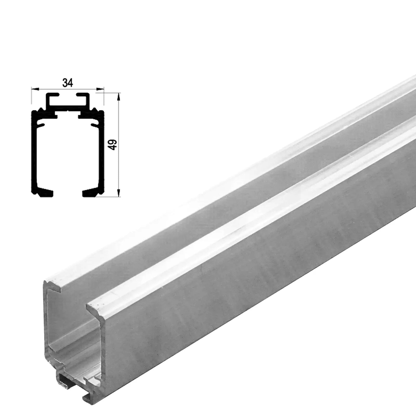 120Kg Per Door Capacity Aluminium Track Only - Decor And Decor