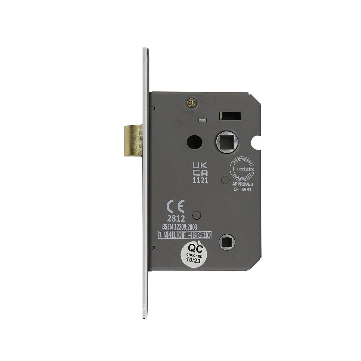 Fire Rated Bathroom Mortice Lock - 64mm - Polished Chrome – view 2