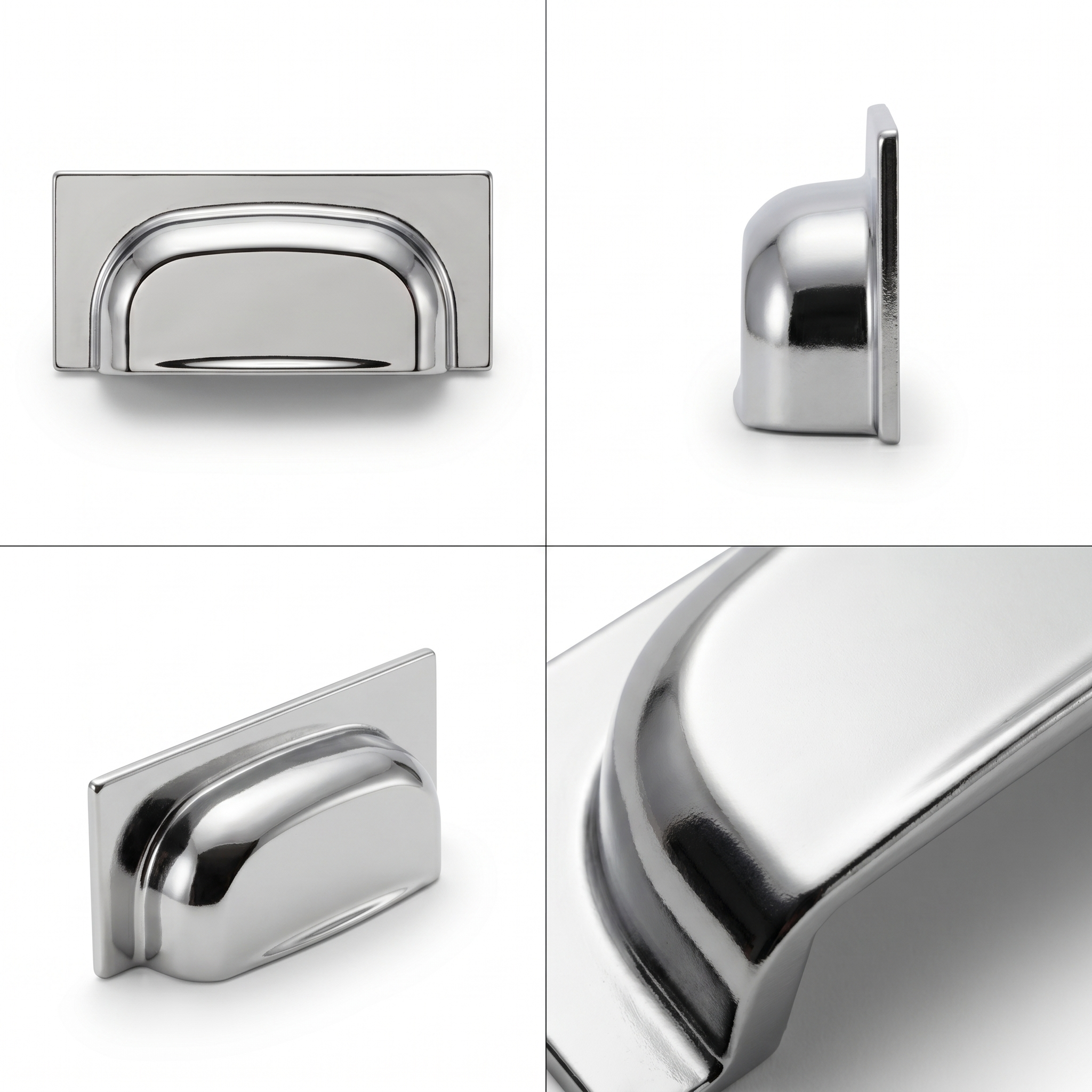 Tala - Square Cup Handle - Polished Chrome - Decor And Decor
