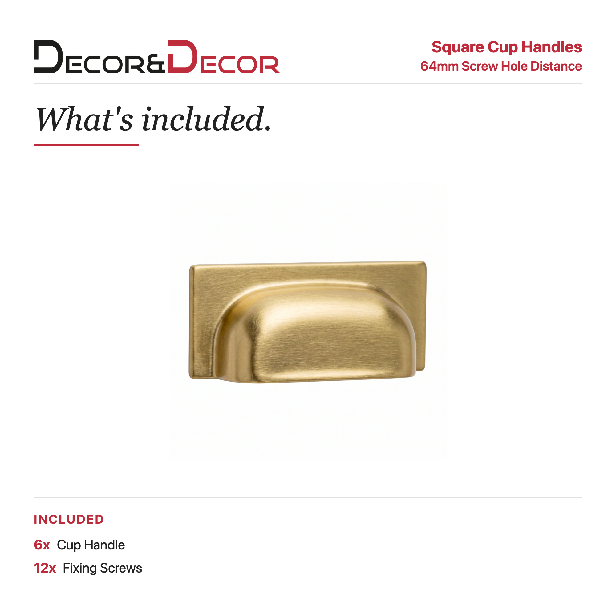 Tala - Square Cup Handle - Gold - Decor And Decor