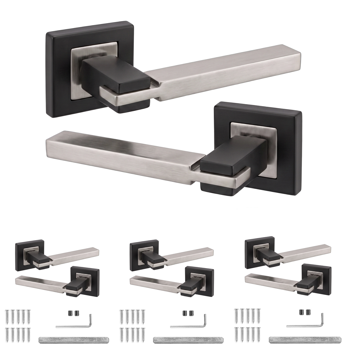 Nexus Duo Finish Door Lever Handles - Pack of 4 Pairs