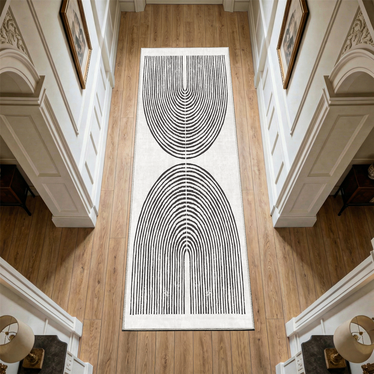 Brayen - Geometric Washable Runner Hallway Rug - 80x300cm