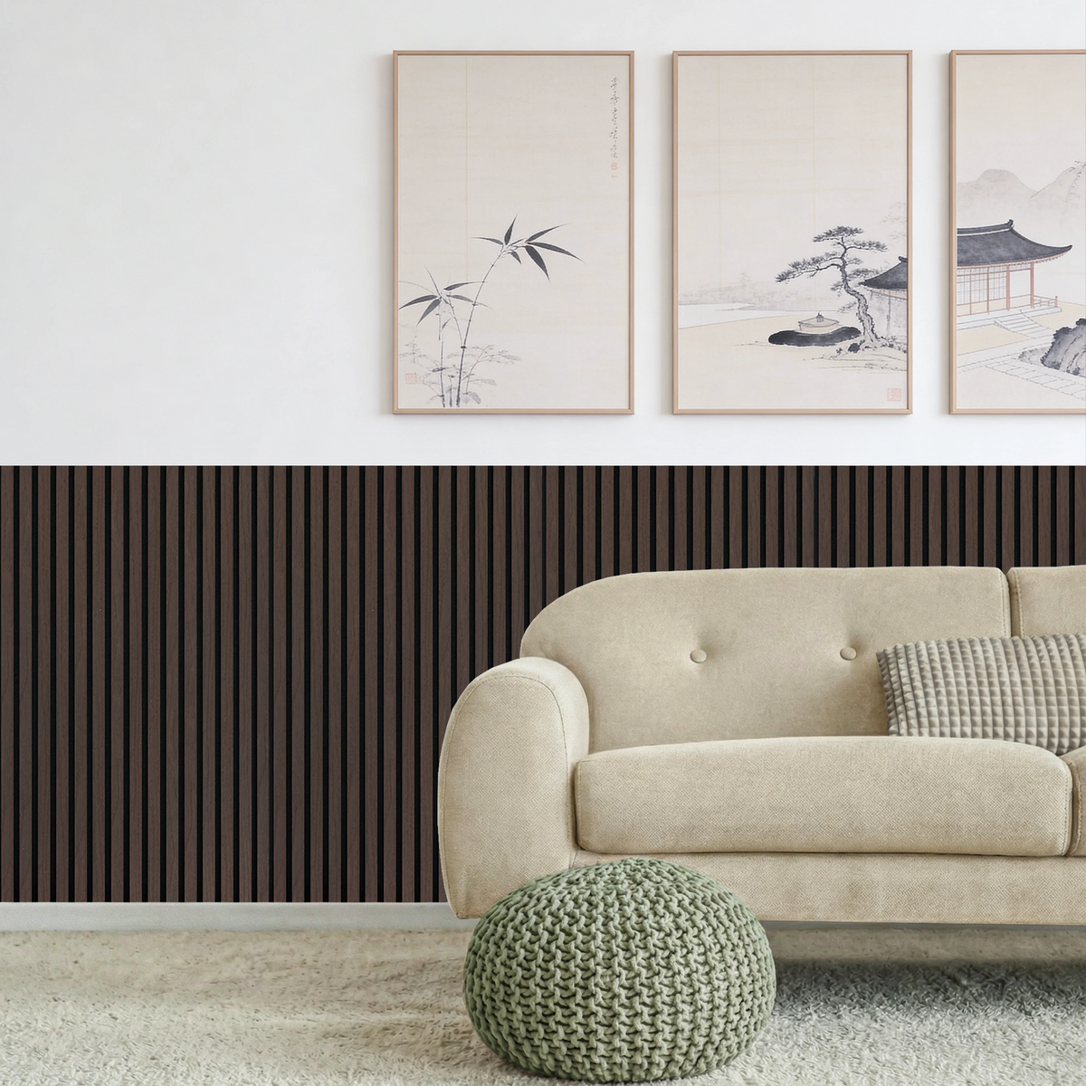 Acoustic Slat Wood Wall Panel - Smoked Oak - 1200 – view 8