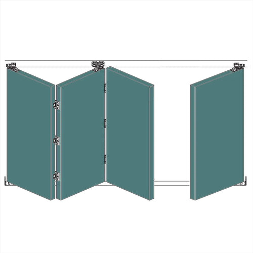 F-Slide Folding Sliding Door Kit - 3 + 1 Door - 3000mm Track - Decor And Decor