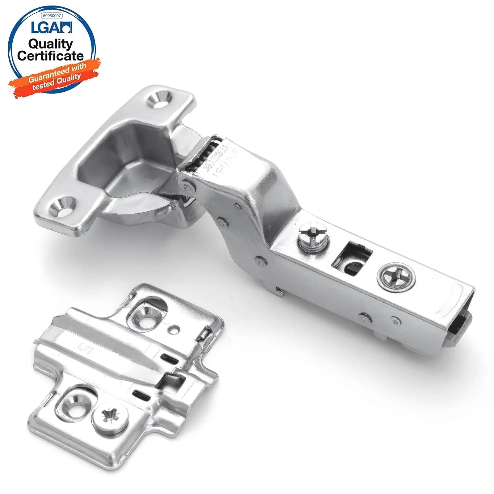 2X Clip Top Soft Close 110° Inset Cabinet Hinge Mounting Plate - Decor And Decor