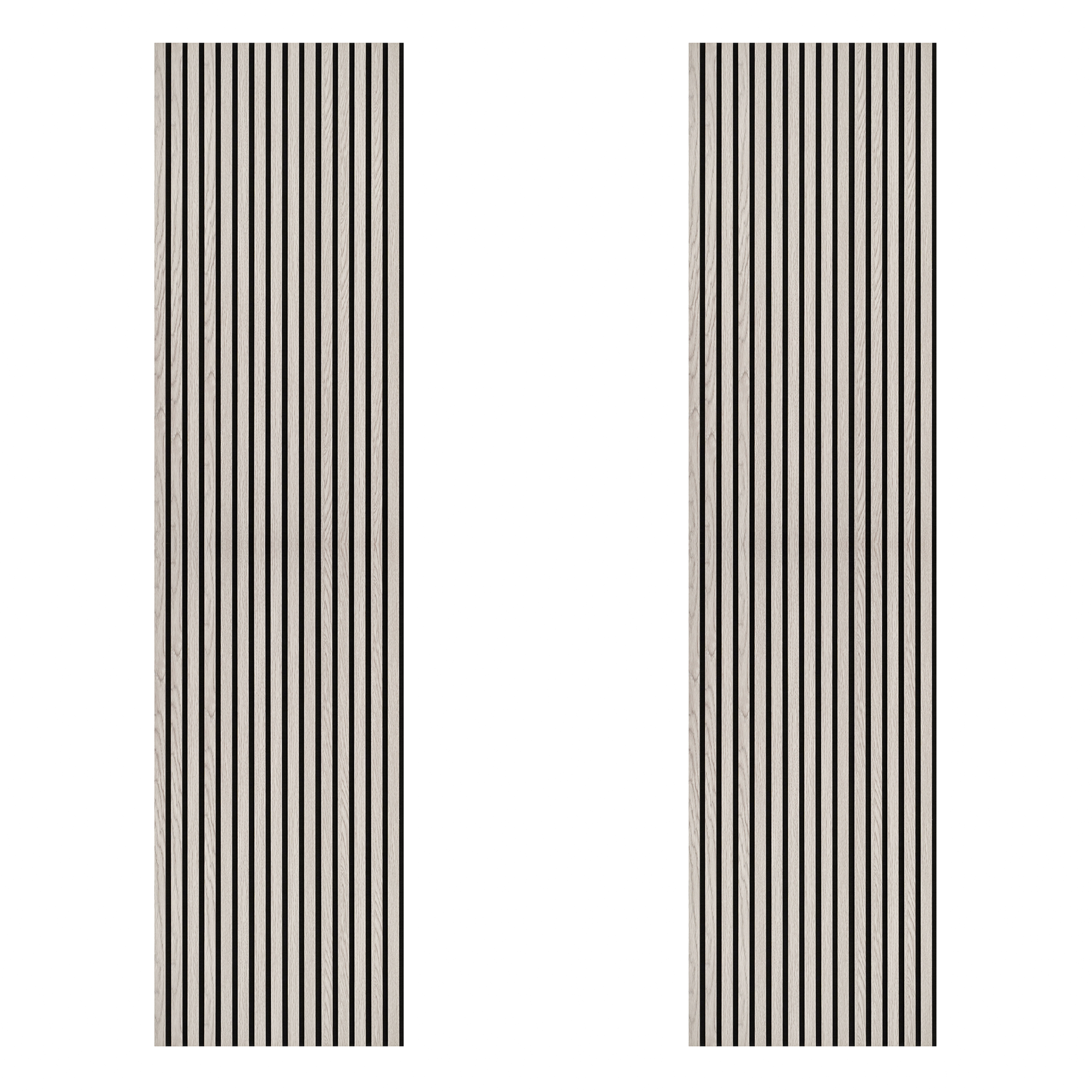 Acoustic Slat Wood Wall Panel - Grey - 2400 - 2 Pack
