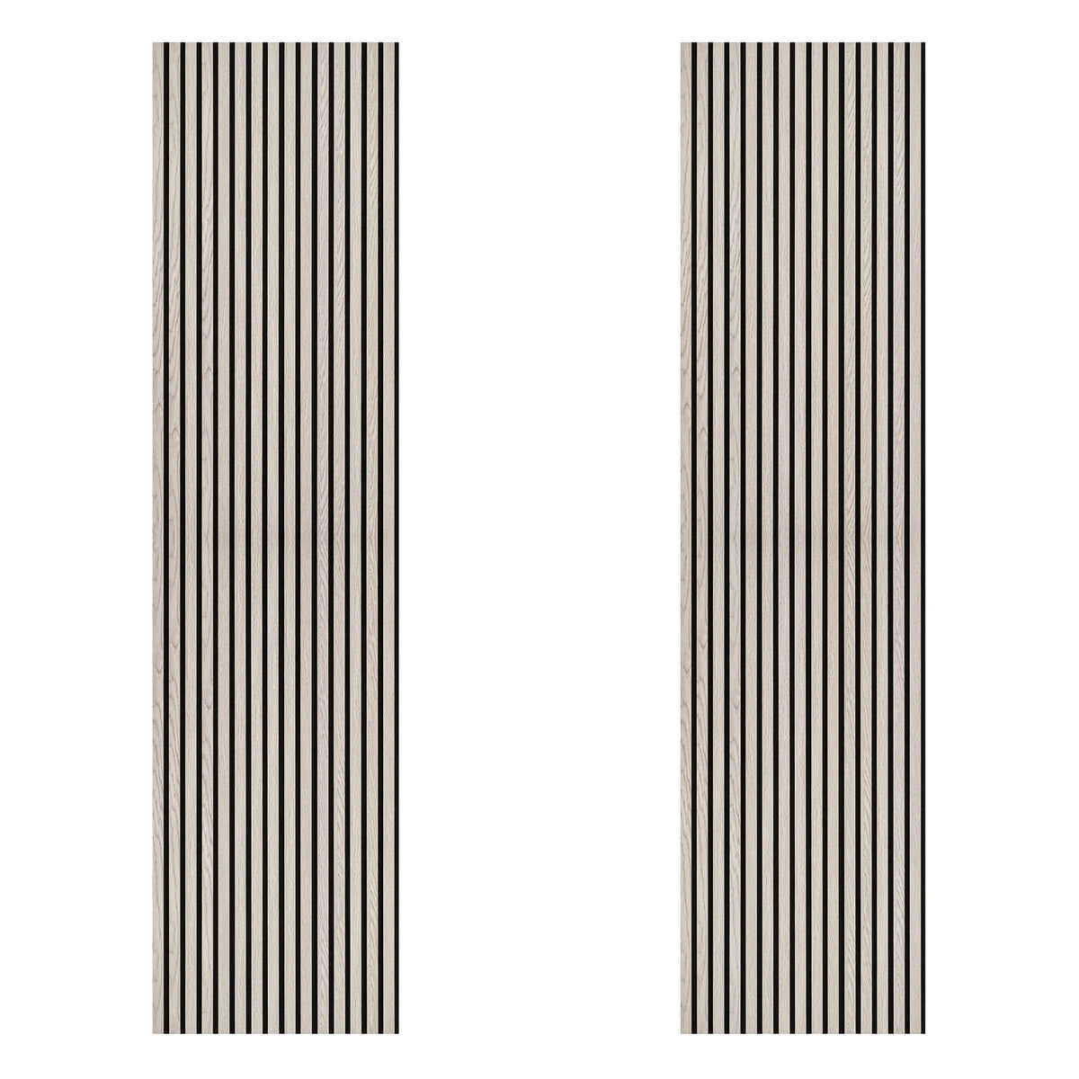 Acoustic Slat Wood Wall Panel - Grey - 2400 - 2 Pack