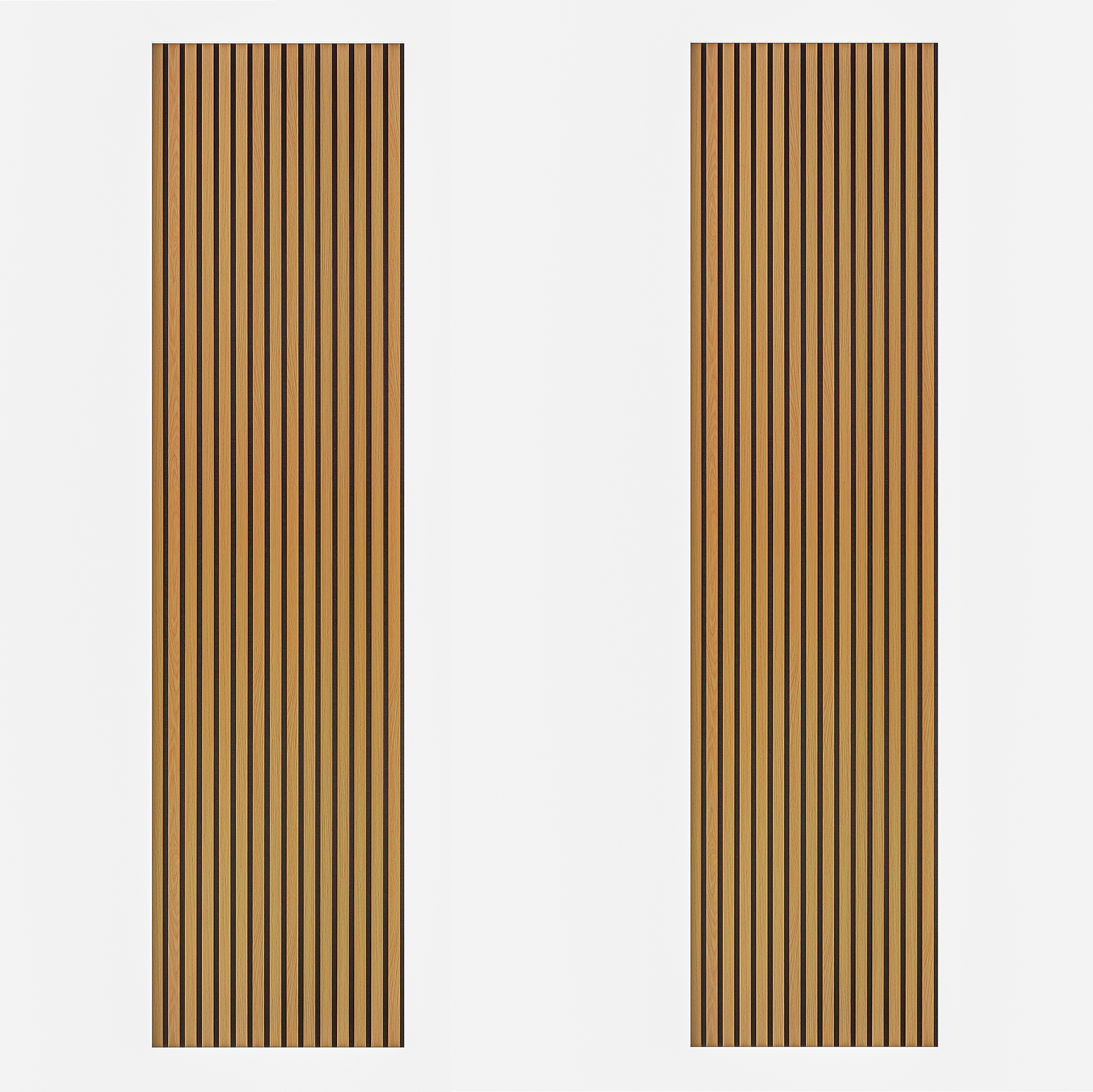 Acoustic Slat Wood Wall Panel - Oak - 2400 - 2 Pack