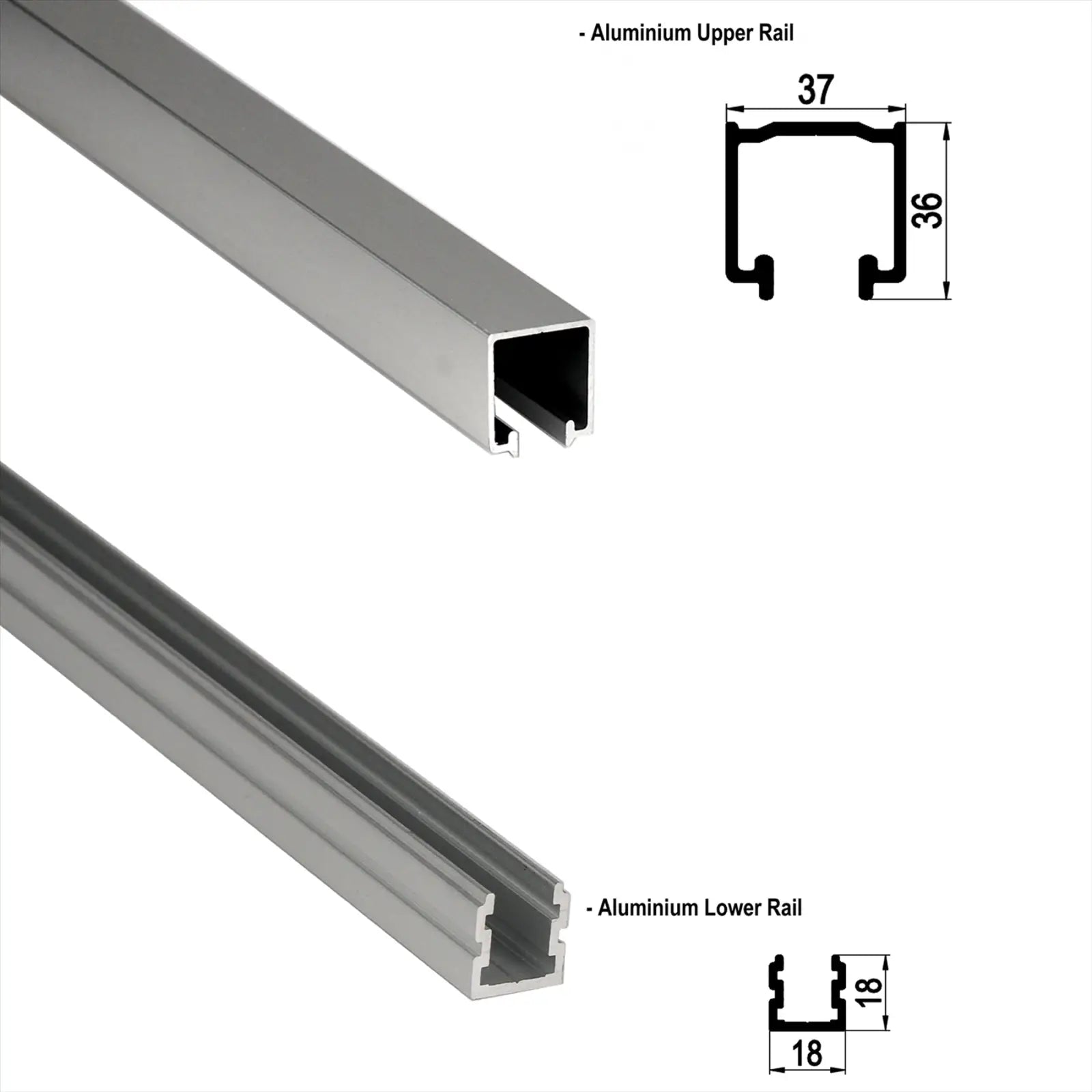 F-Slide Folding Sliding Door Kit - 3 + 0 Door - 2400mm Track - Decor And Decor