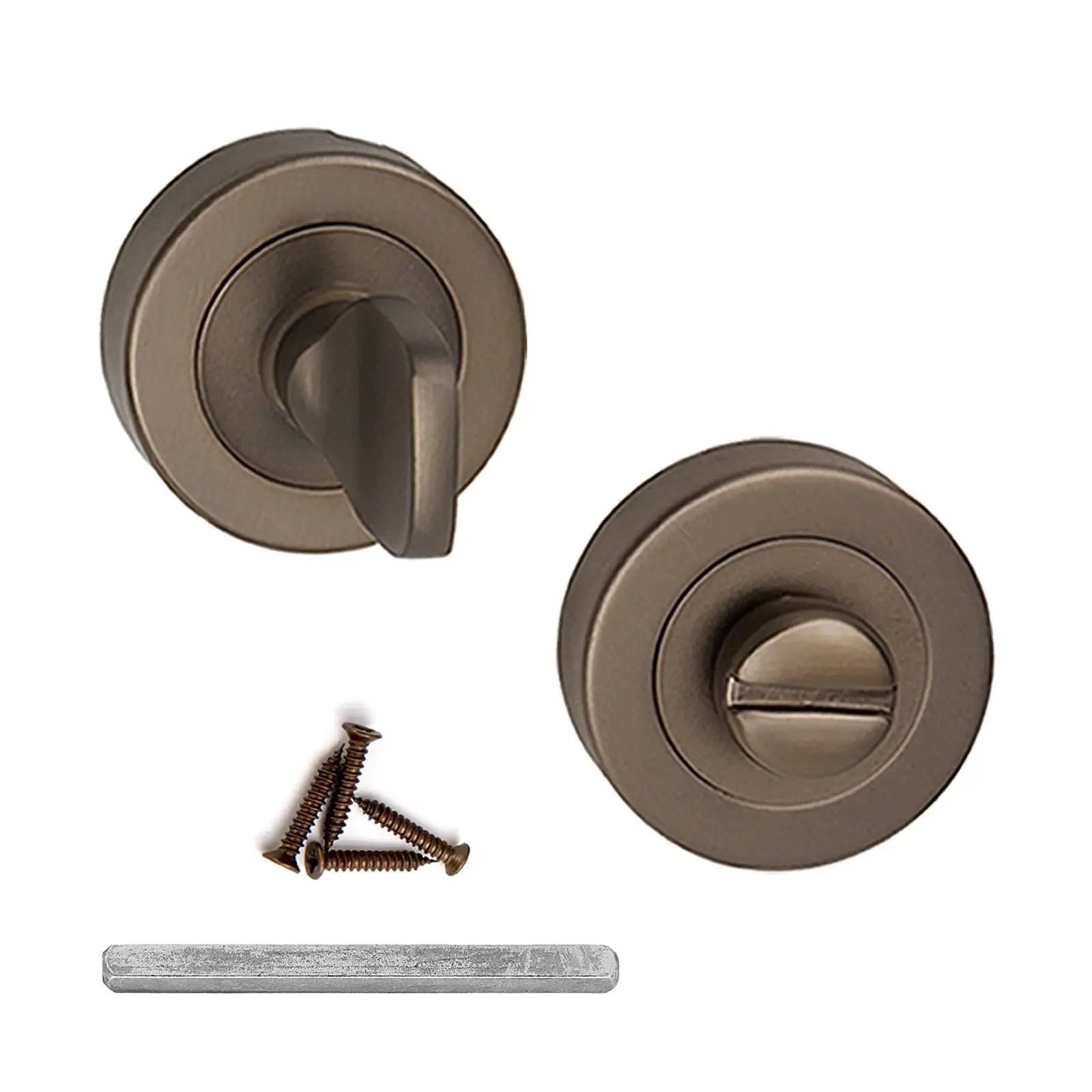 Nimbus Matt Bronze Bathroom Door Lever Handles - Bathroom Kit Set - Decor And Decor