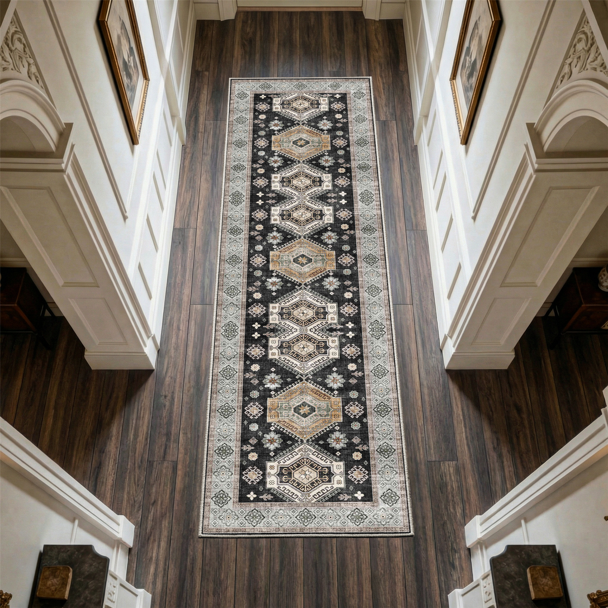Duskra - Persian Washable Runner Hallway Rug - 80x300cm