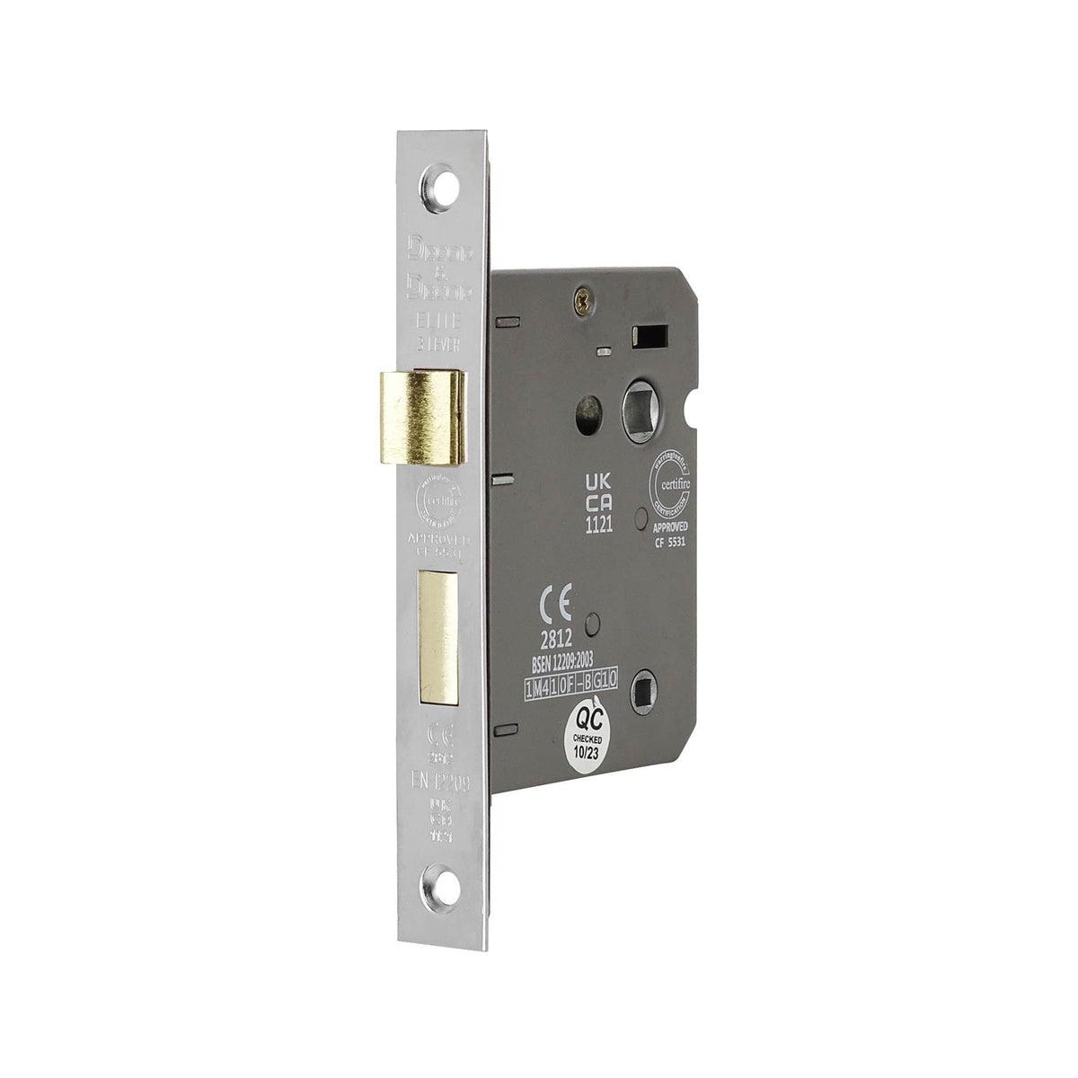 Fire Rated Bathroom Mortice Lock - 64mm - Polished Chrome – view 4