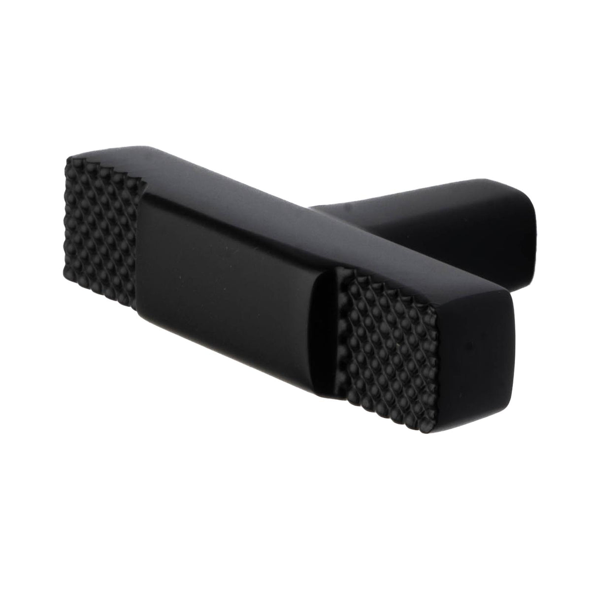 Mara - Knurled T-Bar Kitchen Cabinet Knob - Matt Black