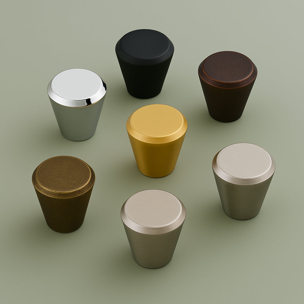 Lunaria - Cone Kitchen Cabinet Knob - Matt Gold