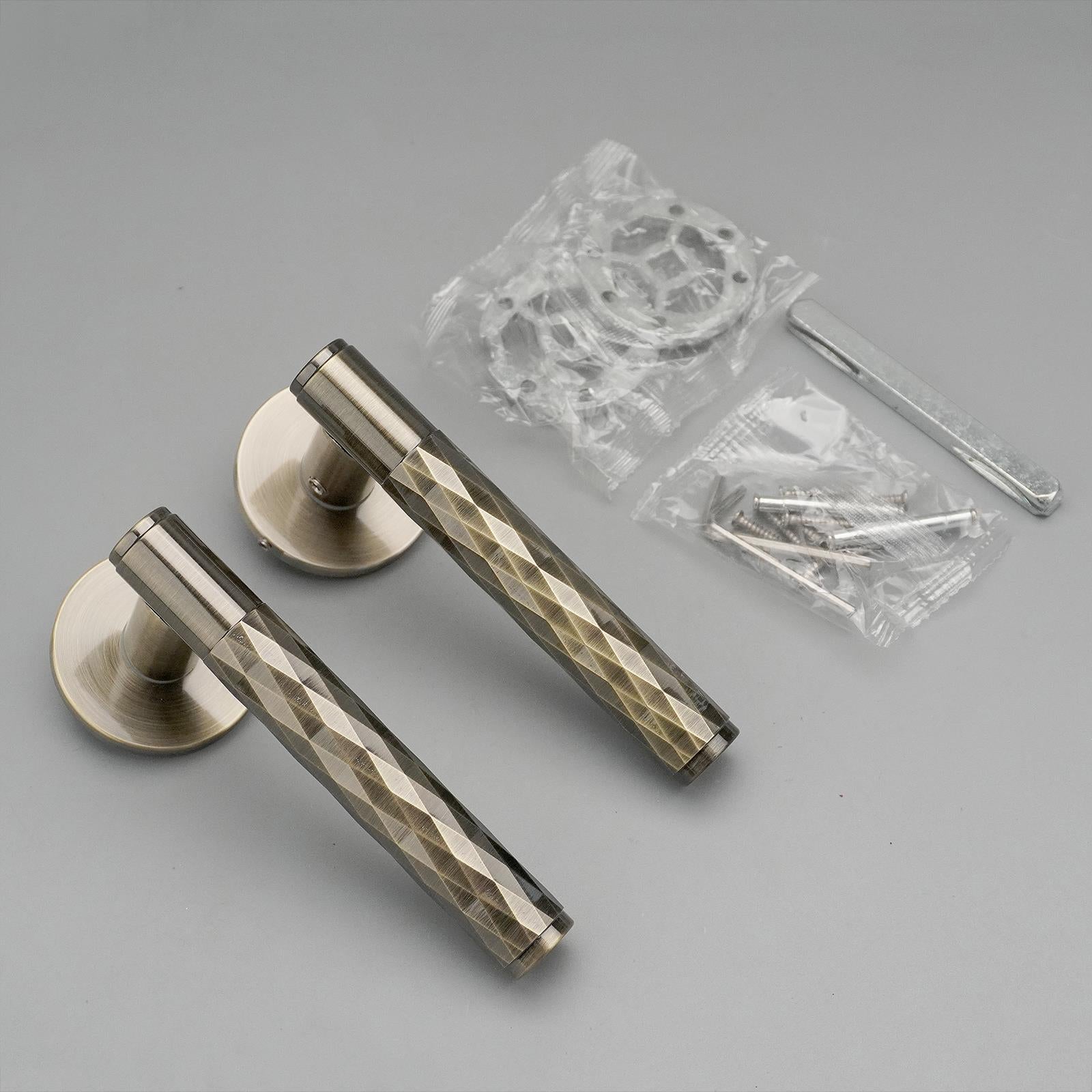 Tore - Door Handle Set - Antique Brass