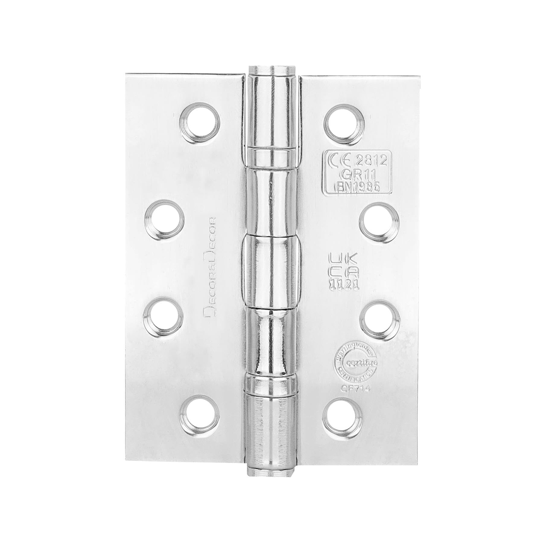 Ball Bearing Fire Rated Door Hinges - 102mm - Polished Chrome - 4 Pairs - Decor And Decor