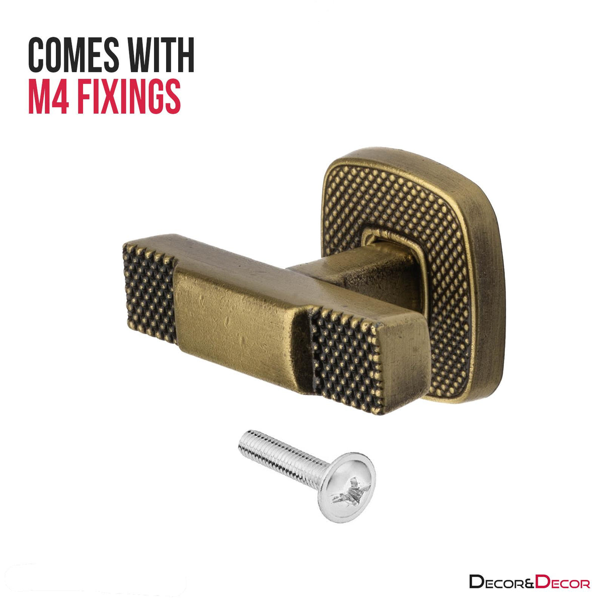 Mara - Knurled T-Bar Kitchen Cabinet Knob with Backplate - Antique Brass – view 2