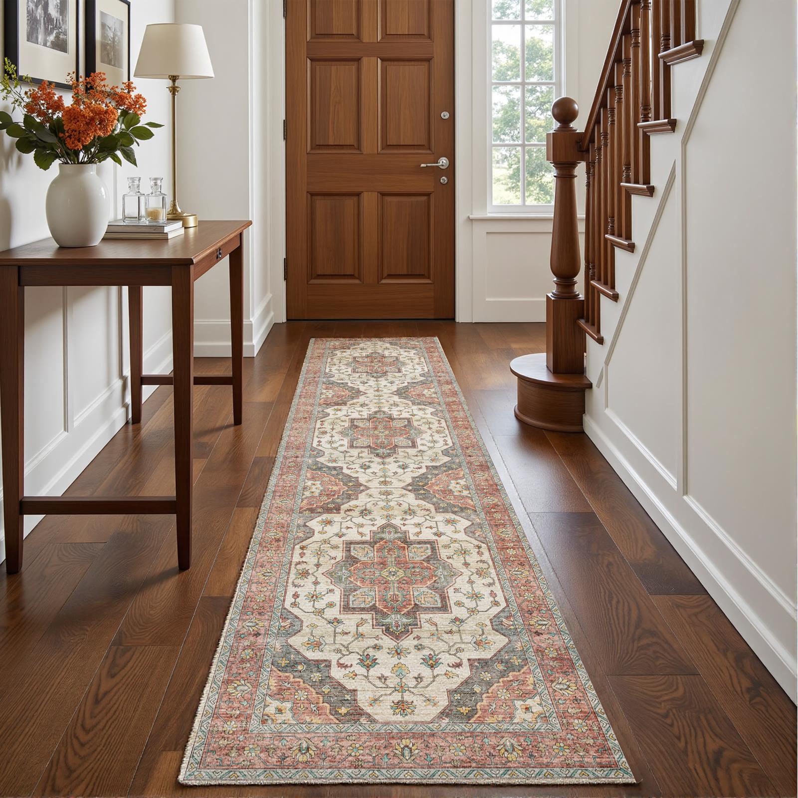 Solora - Persian Washable Runner Hallway Rug - 60x240cm - Washable Rugs | Decoranddecor