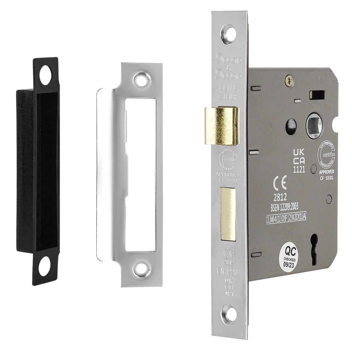 Fire Rated Sash Mortice Lock - 76mm - Polished Chrome – view 7