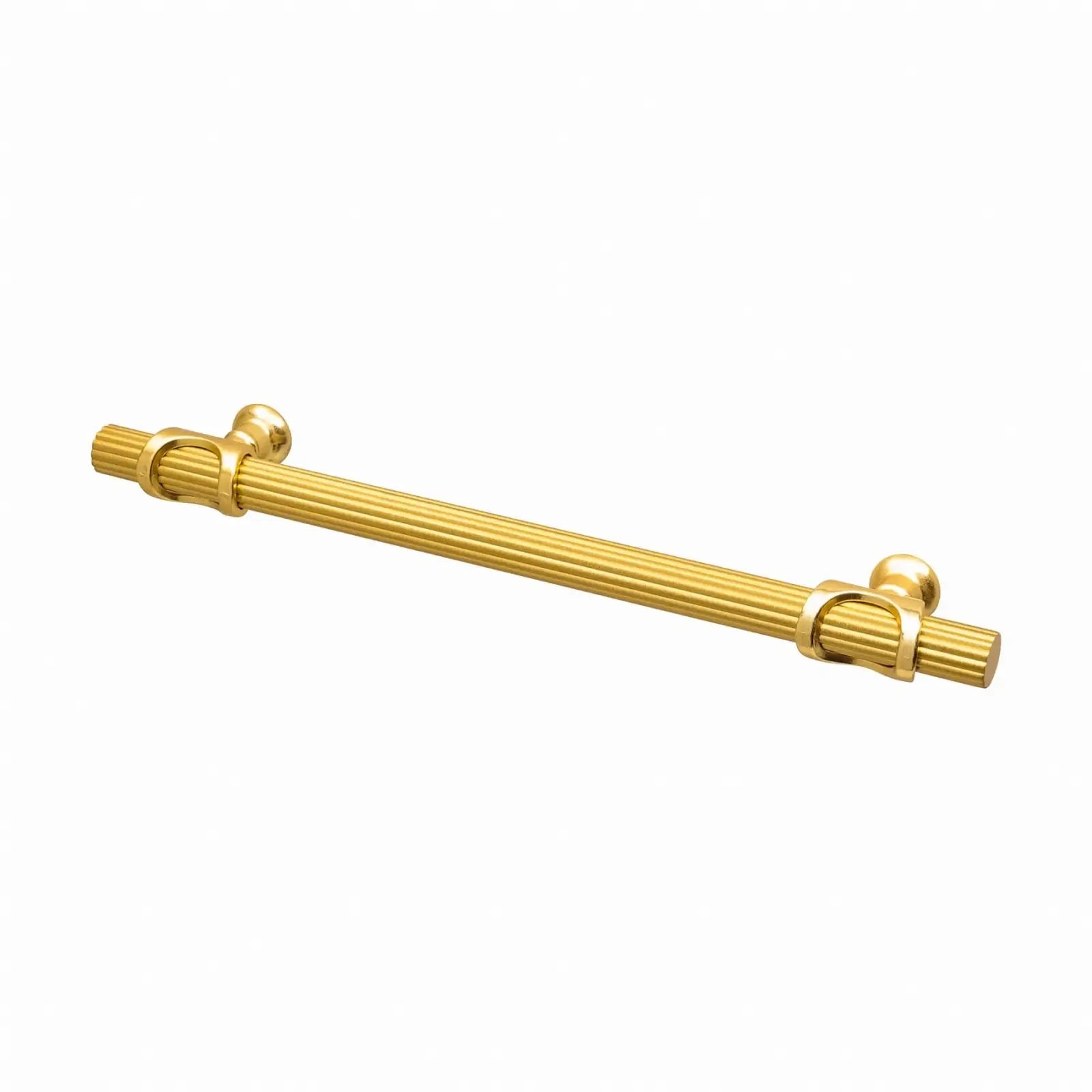 Sienna - Lines Knurled T-Bar Kitchen Cabinet Pull Handle - Matt Gold - Decor And Decor