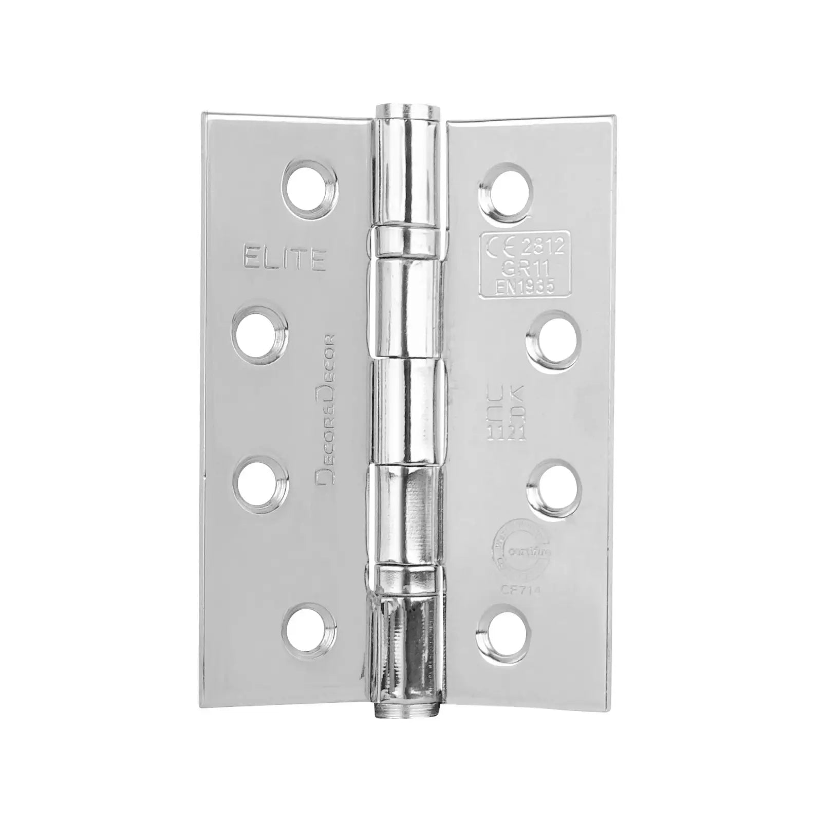 Ball Bearing Fire Rated Door Hinges - 102mm - Pair -  Polished Chrome