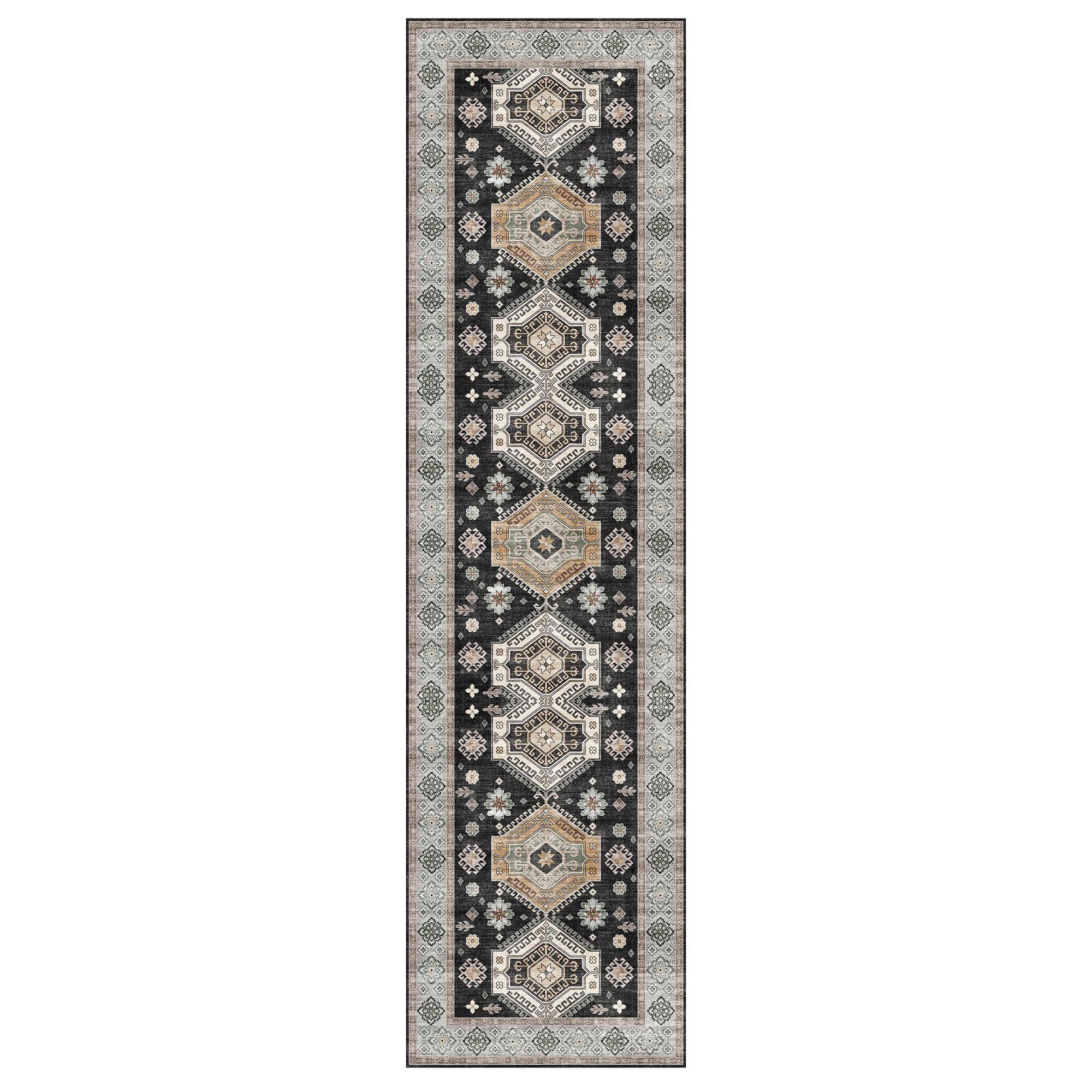 Duskra - Persian Washable Runner Hallway Rug - 60x240cm