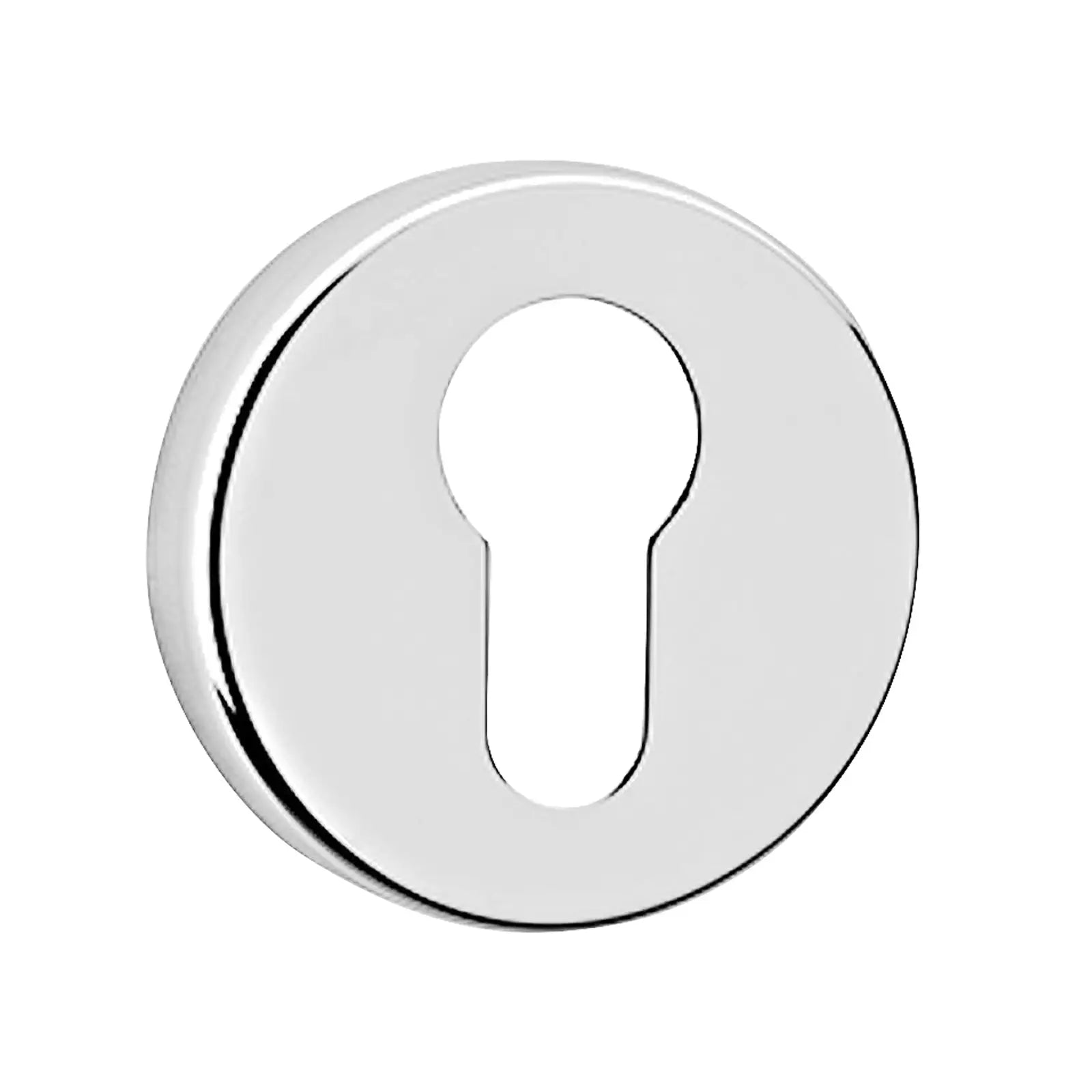 Euro Cylinder Keyhole Cover Escutcheon - Polished Chrome