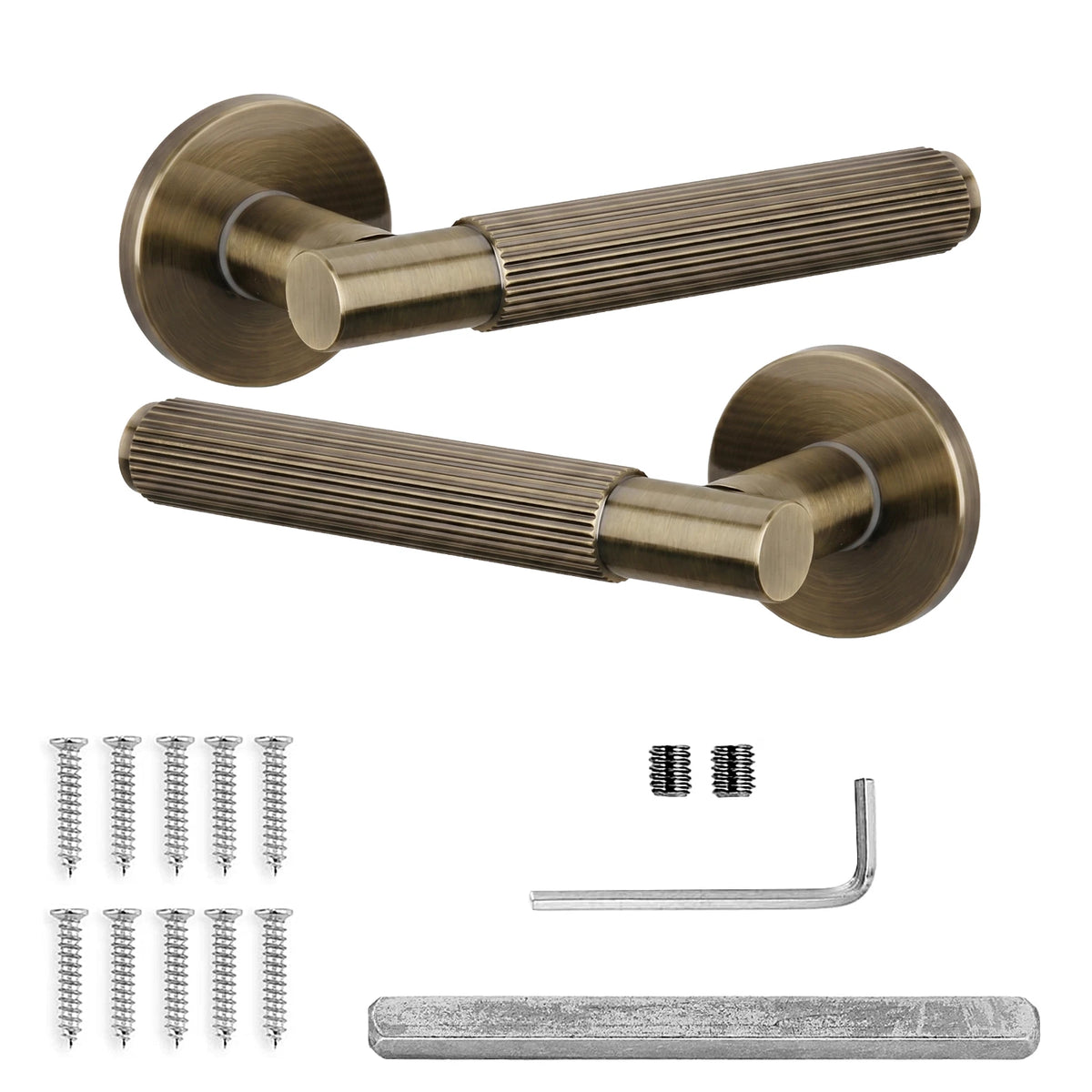 Hera Internal Door Handles - Antique Brass