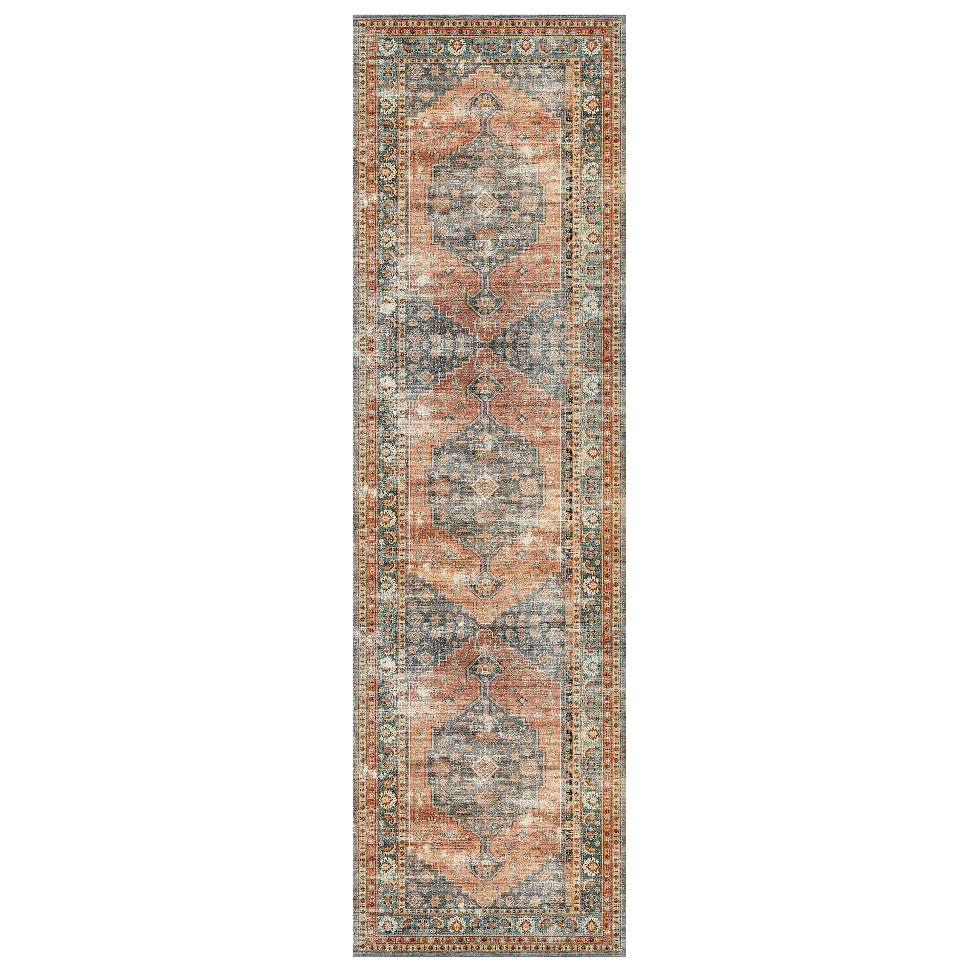 Calmere - Vintage Washable Runner Hallway Rug - 60x240cm