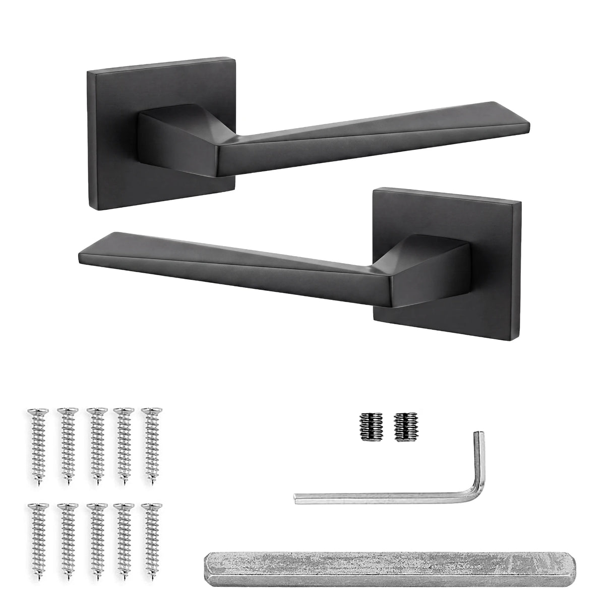 Leda Internal Door Handles - Matt Black