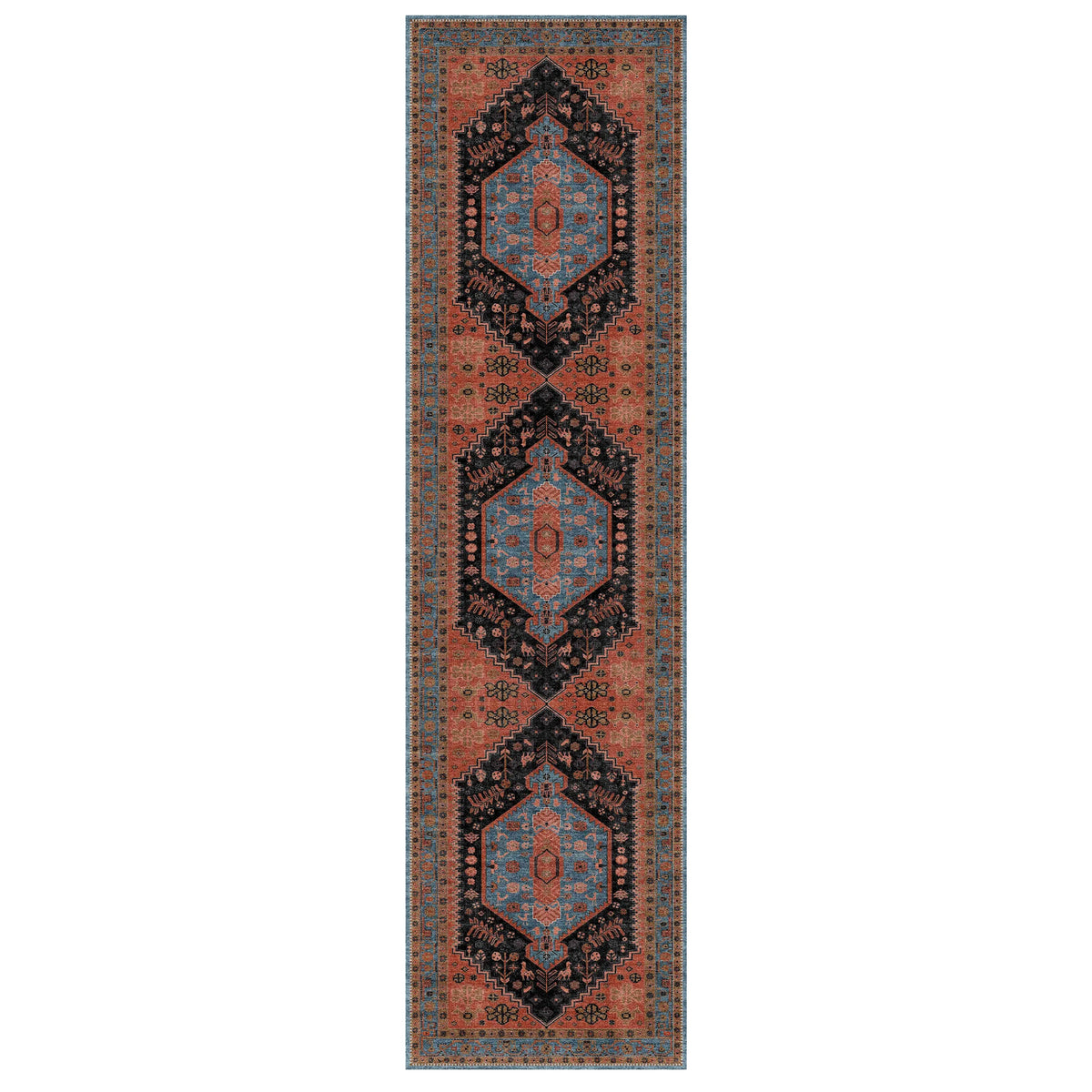 Lunora - Traditional Washable Runner Hallway Rug - 60x240cm