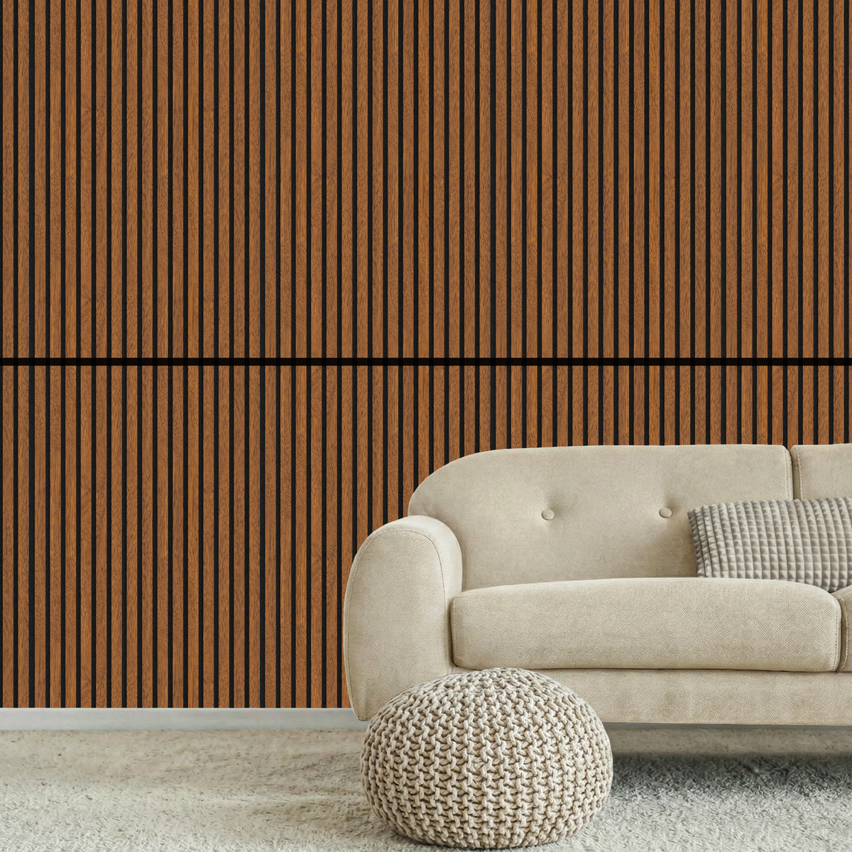 Acoustic Slat Wood Wall Panel - Walnut - 1200 – view 9