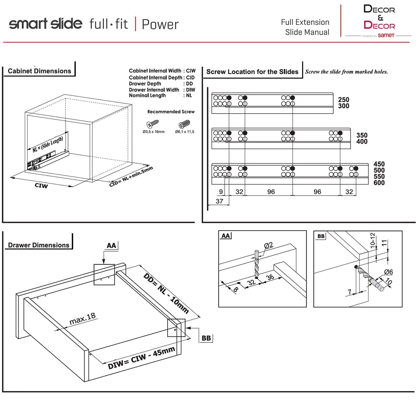 Soft Close Undermount Drawer Runners Full Extension - Decor And Decor