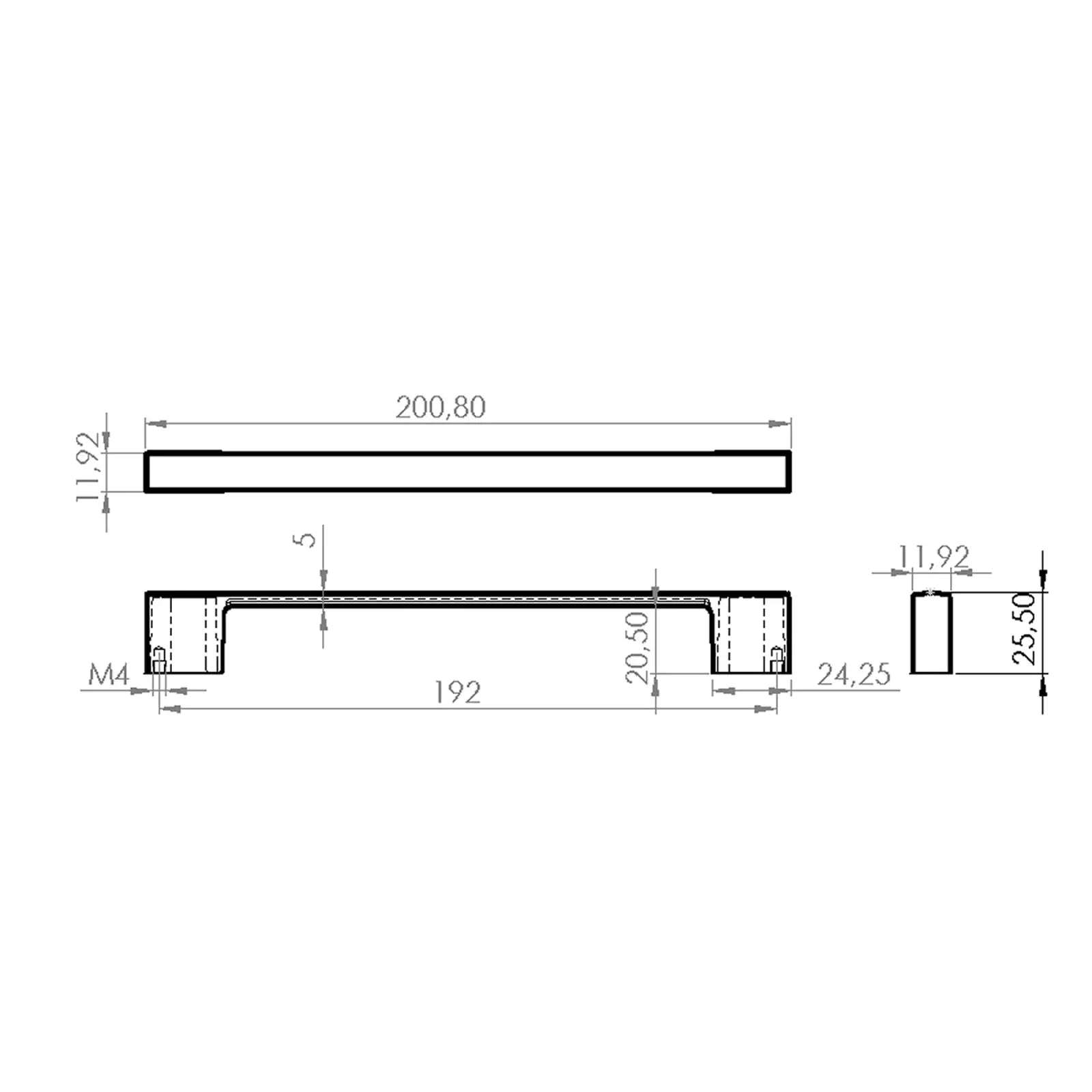 #size selection_192mm hole centres