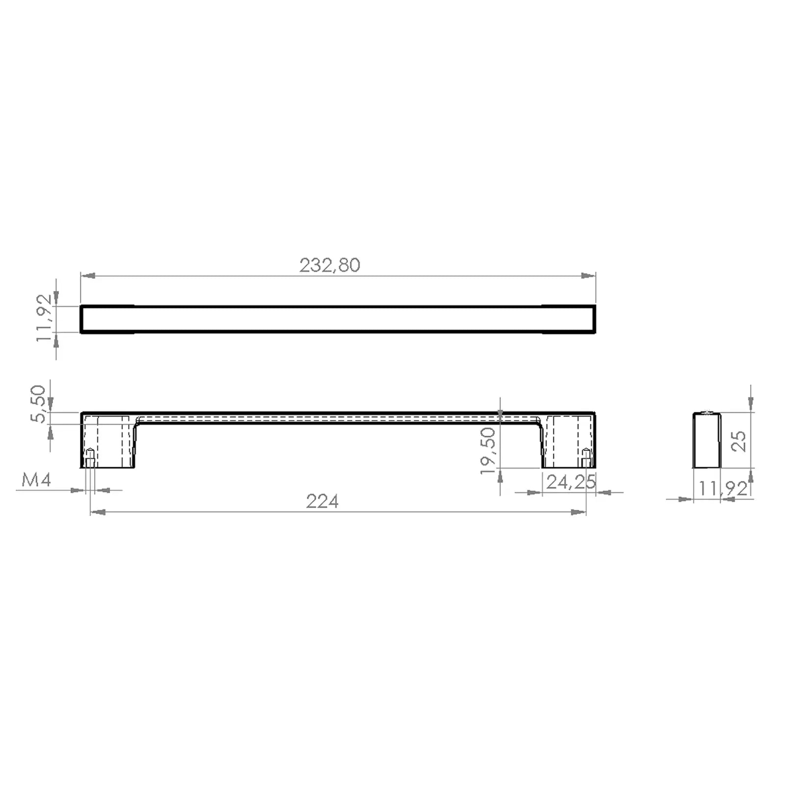 #size selection_224mm hole centres