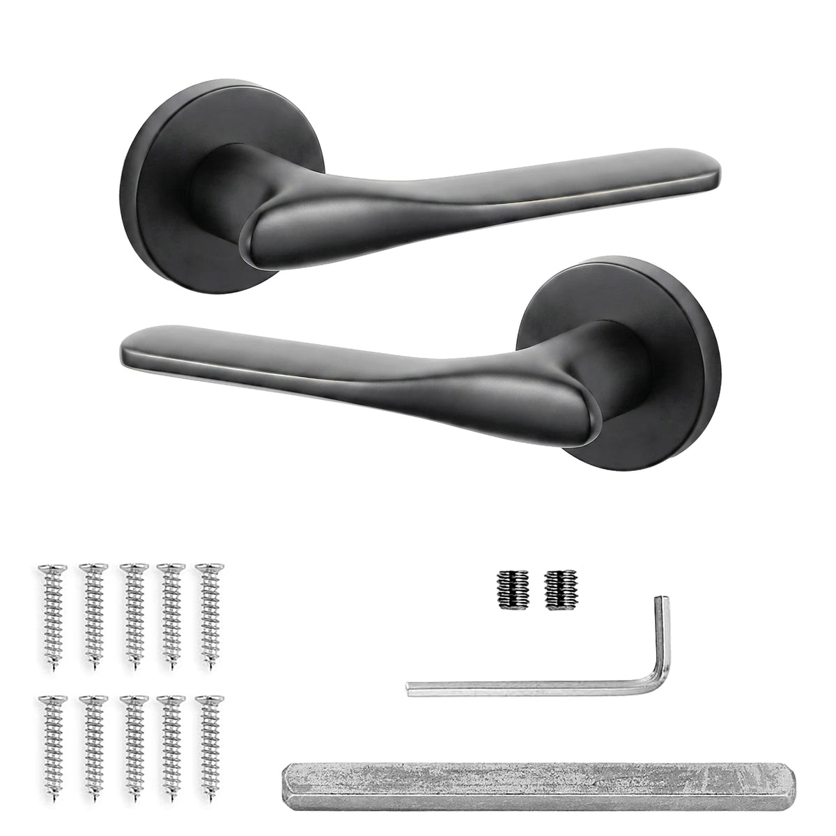 Verita Internal Door Handles - Matt Black