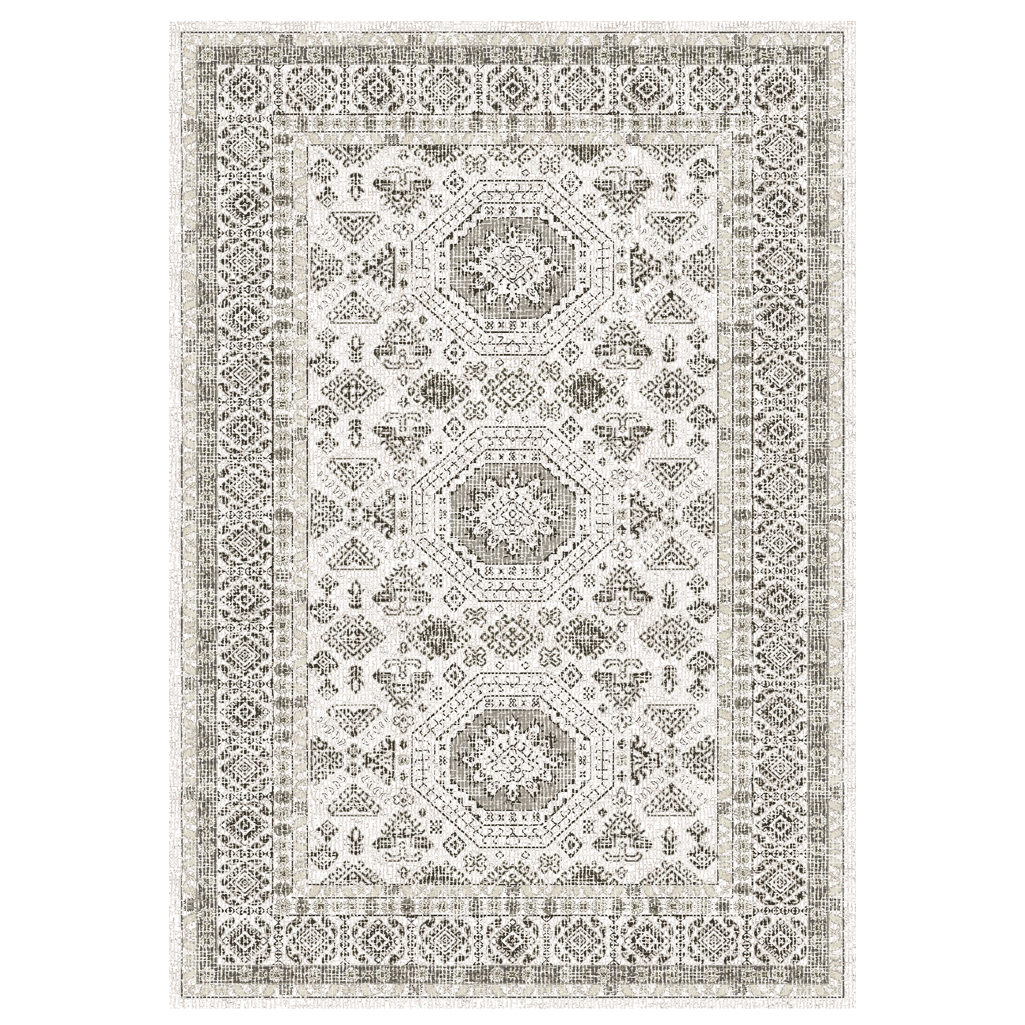 Vassia - Monochrome Washable Kitchen Rug - 80x150cm
