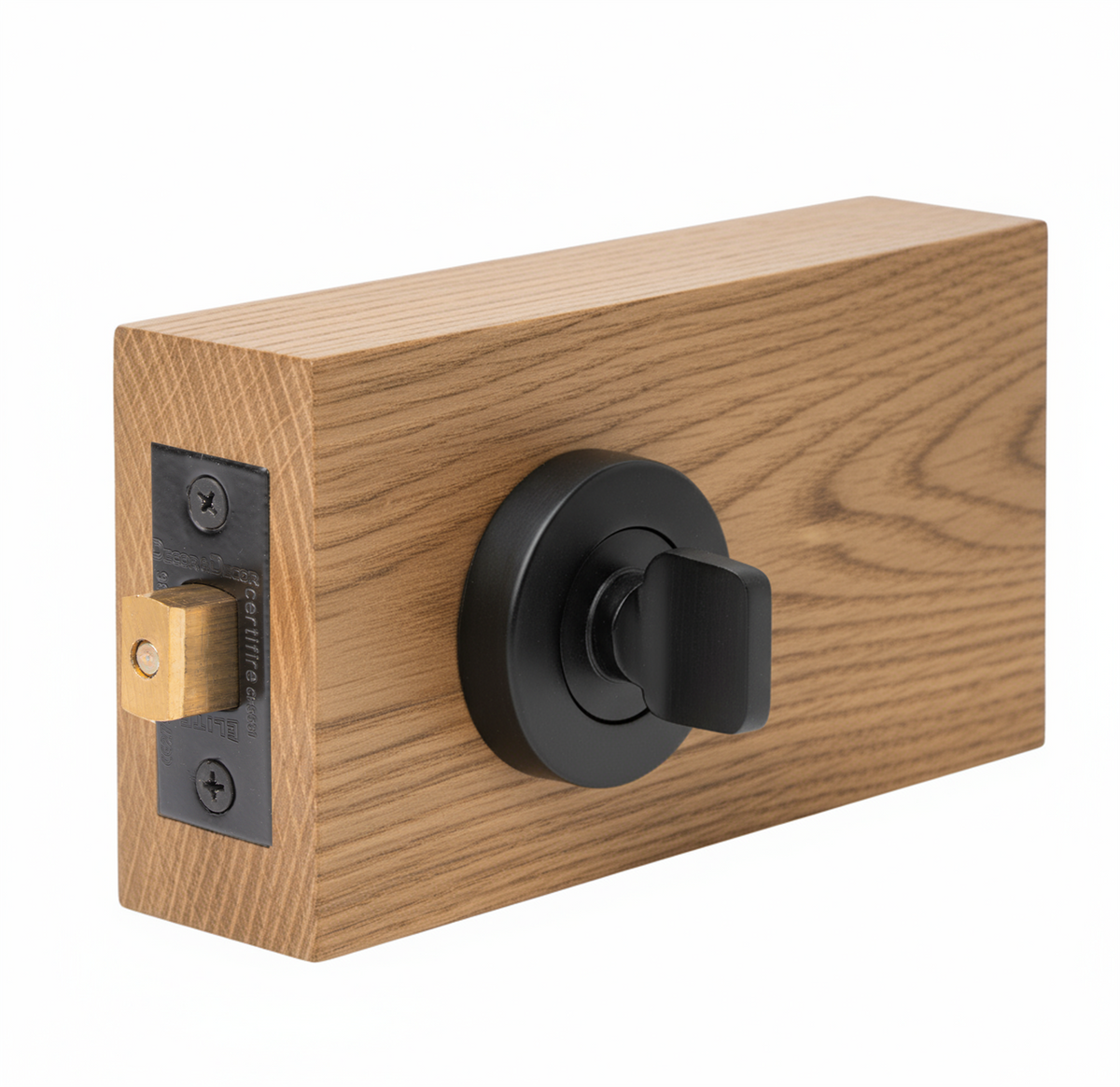 Fire Rated Tubular Mortice Deadbolt and Bathroom Turn And Release Thumbturn - Matt Black – view 3
