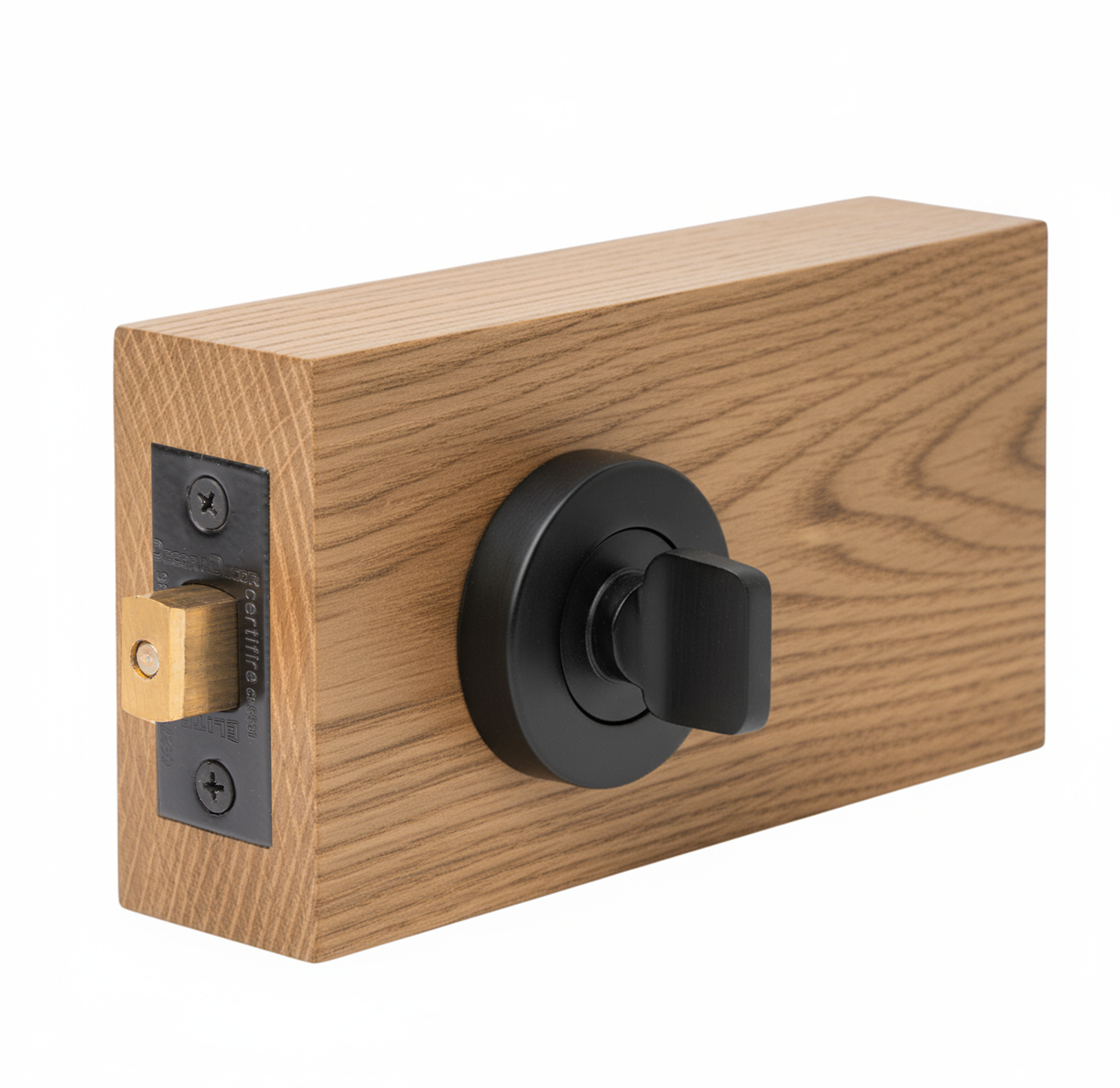 Fire Rated Tubular Mortice Deadbolt and Bathroom Turn And Release Thumbturn - Matt Black - Wc Thumb Turn | Decoranddecor