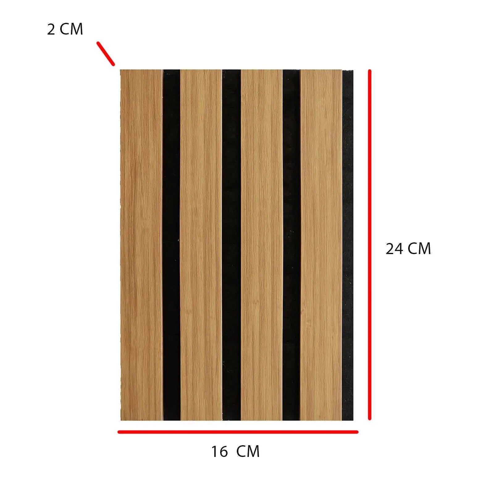 Acoustic Slat Wood Wall Panel - Oak - SAMPLE - Sample | Enhance Your Space