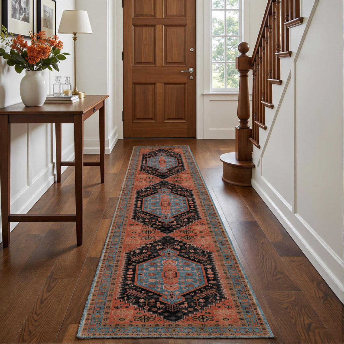Lunora - Traditional Washable Runner Hallway Rug - 60x240cm