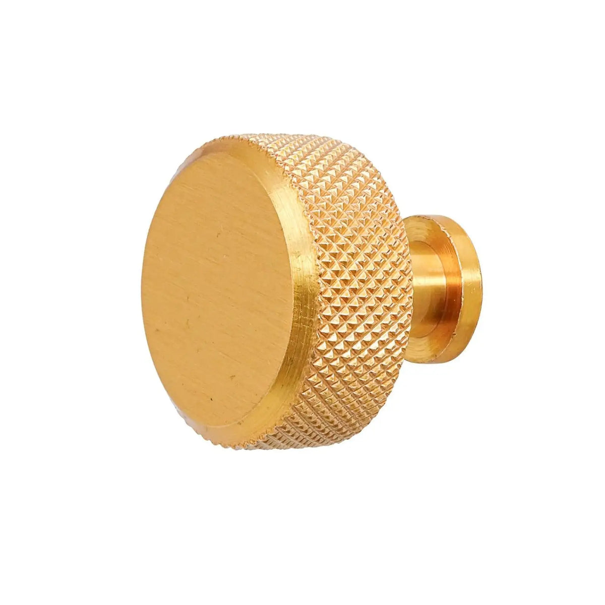 Amelia Knurled Round Cabinet Knob - Matt Gold