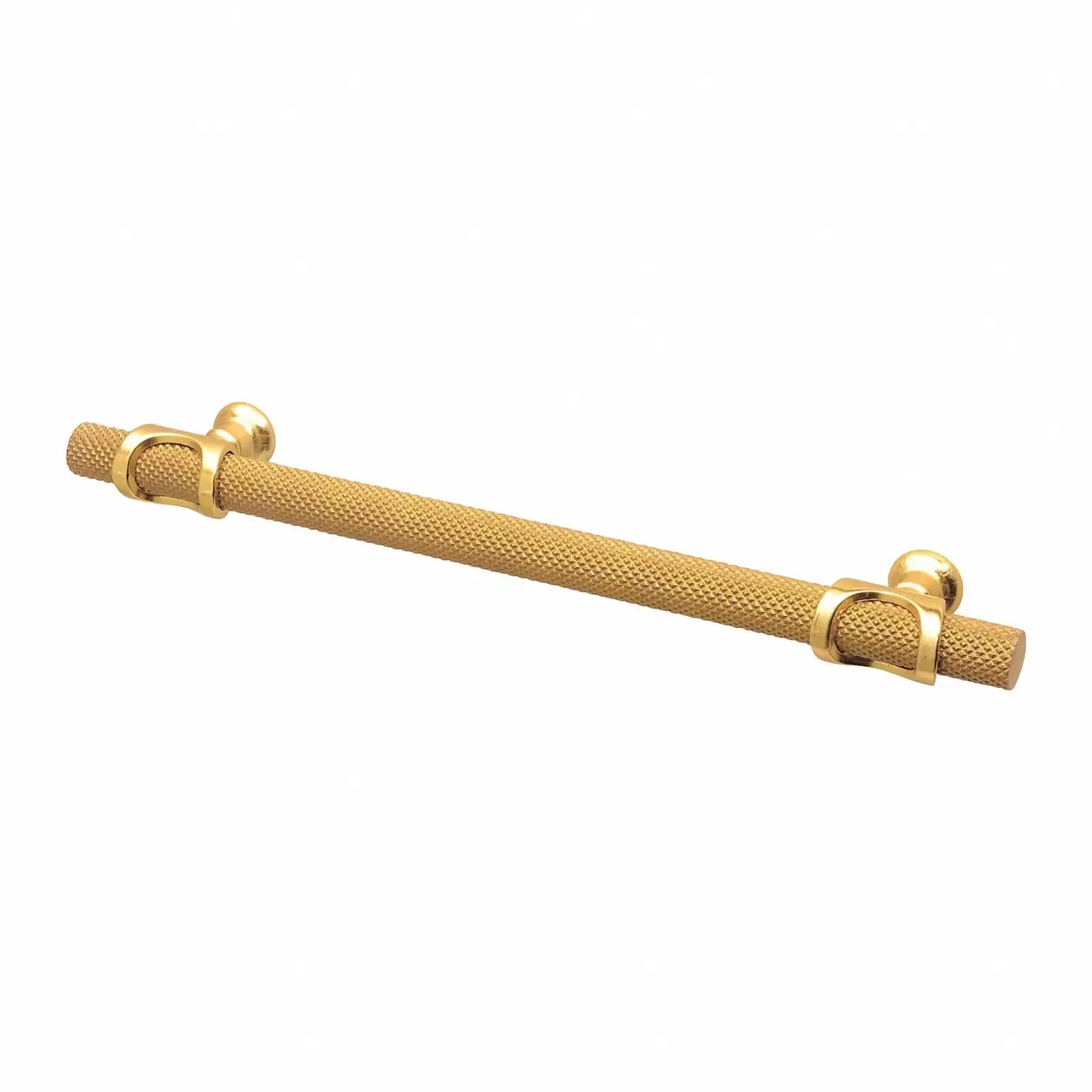 Amelia - Knurled T-Bar Kitchen Cupboard Handle - Matt Gold - Decor And Decor