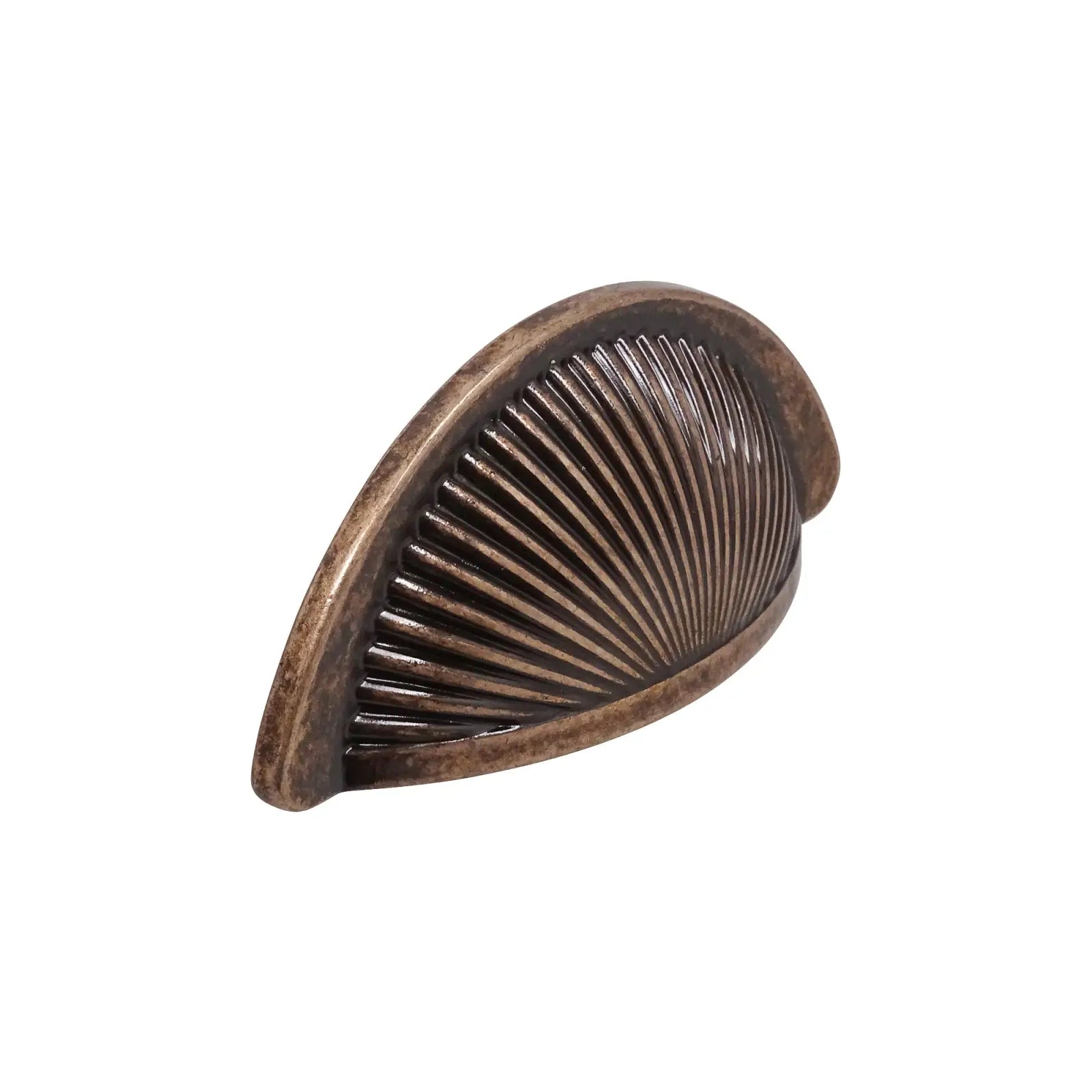 Bronze-toned ridged cabinet pull from the Arro Antique Copper collection