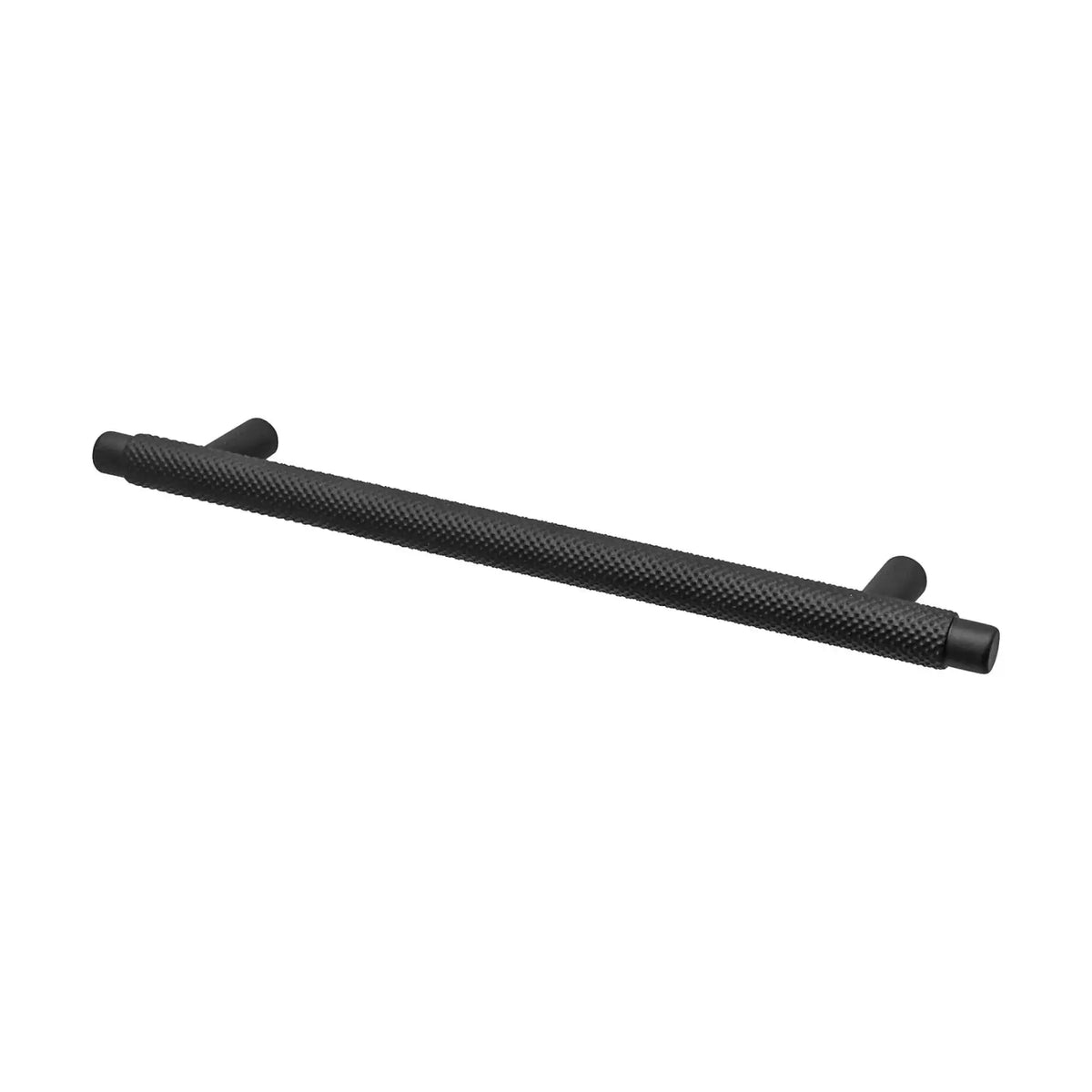 Aurelia - Knurled Round T-Bar Kitchen Cabinet Handle - Matt Black