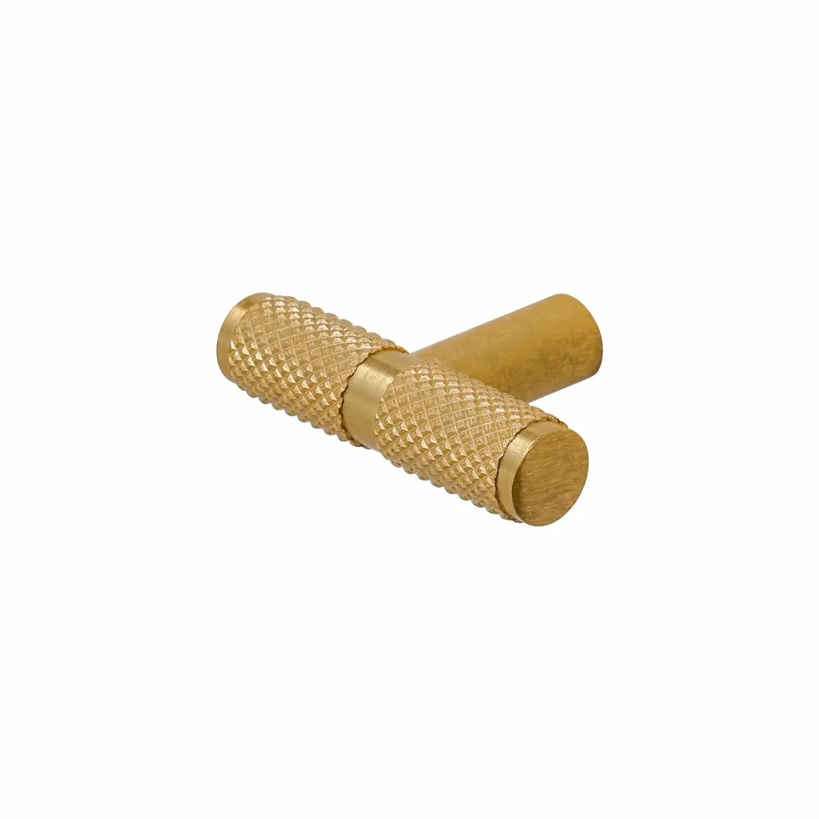 Aurelia - Knurled T-Bar Kitchen Cabinet Knob - Matt Gold - Decor And Decor