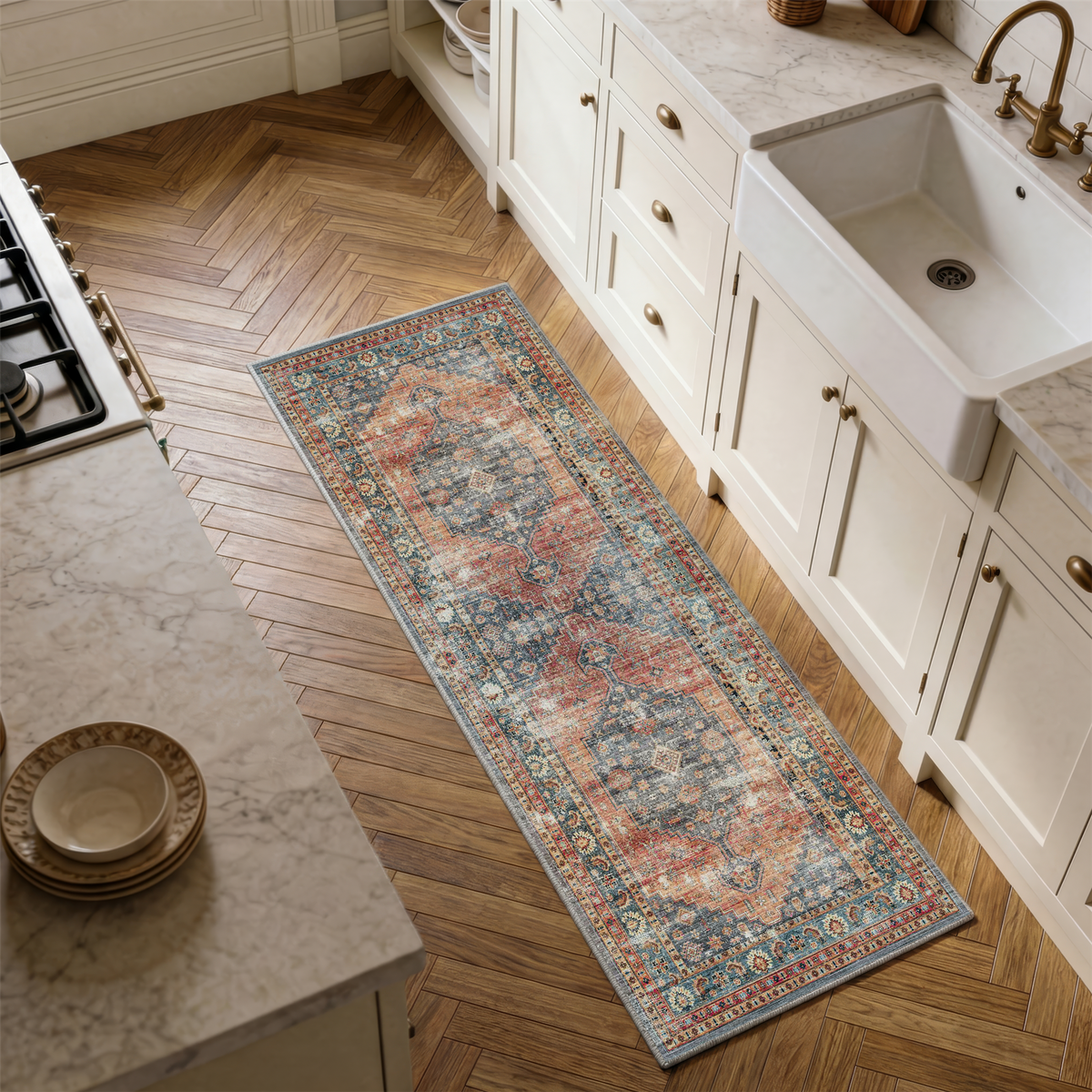 Calmere - Vintage Washable Kitchen Rug - 60x180cm – view 8