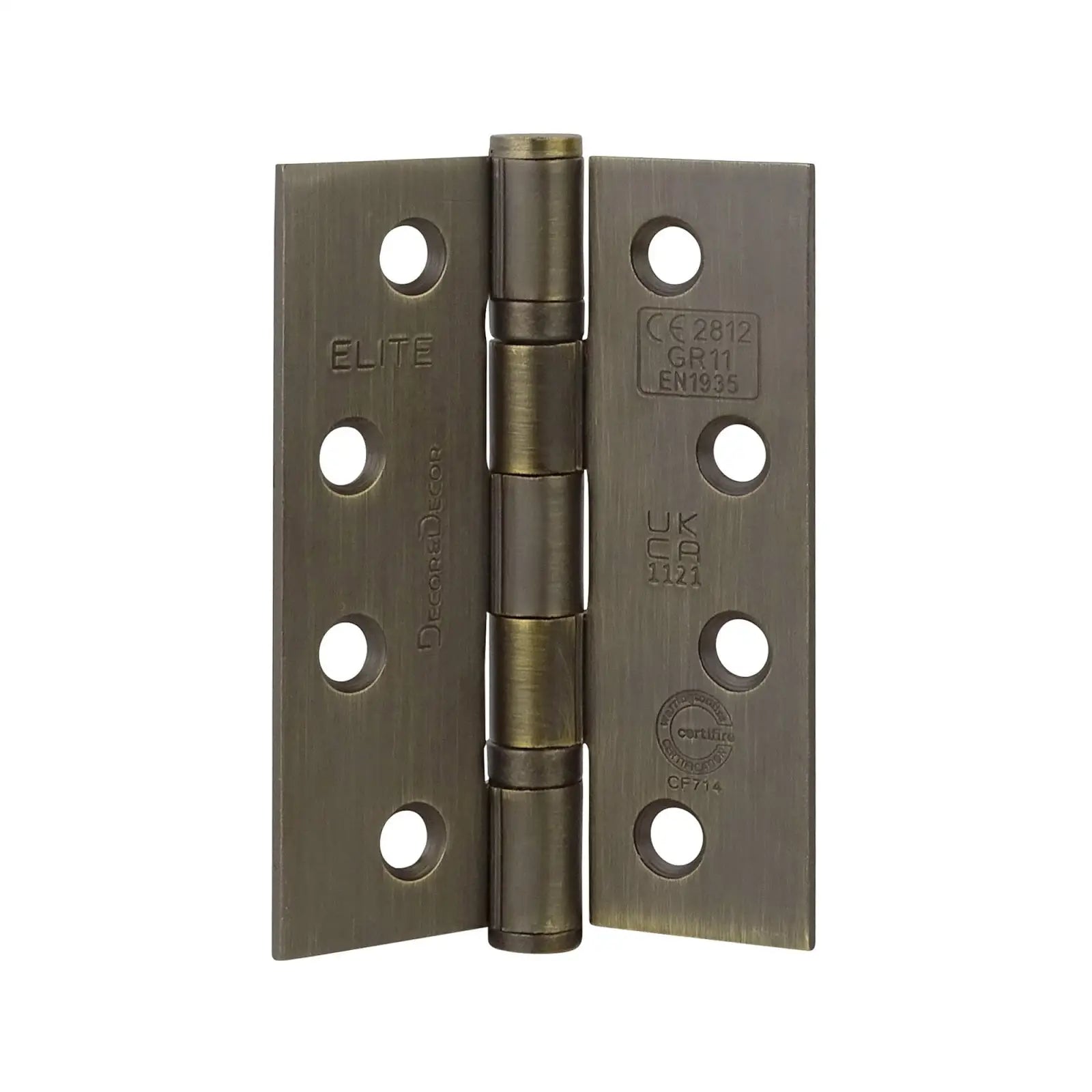 Bronze door hinge from Ball Bearing Fire Rated Door Hinges in Antique Brass finish
